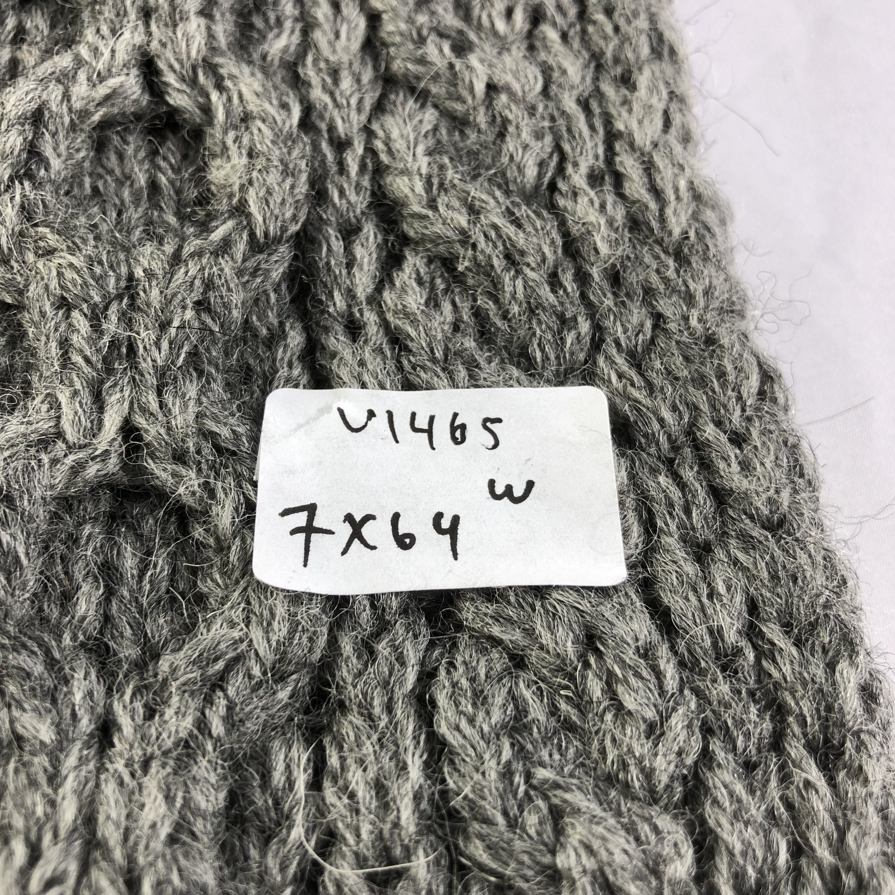 Beams Plus Beams Cable Knit Grey Wool Scarf Muffler V1465 Size ONE SIZE - 7 Thumbnail