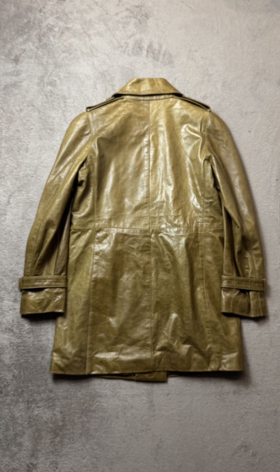 Fendi Fendissime Vera Pelle Leather Double Breasted Coat Jacket Size L / US 10 / IT 46 - 5 Thumbnail