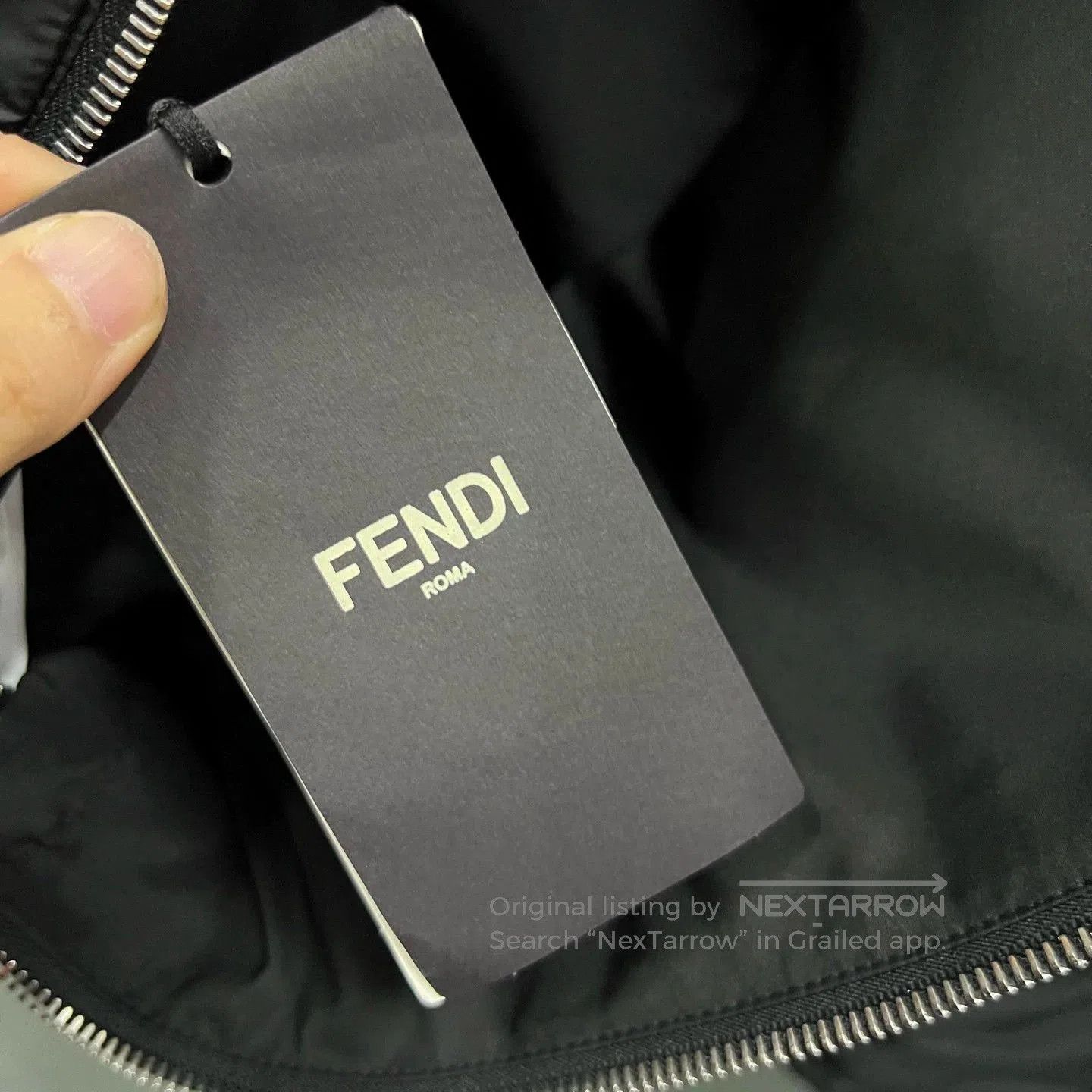 Fendi FENDI Black Logo Reversible Cotton Jacket. Size US S / EU 44-46 / 1 - 5 Thumbnail