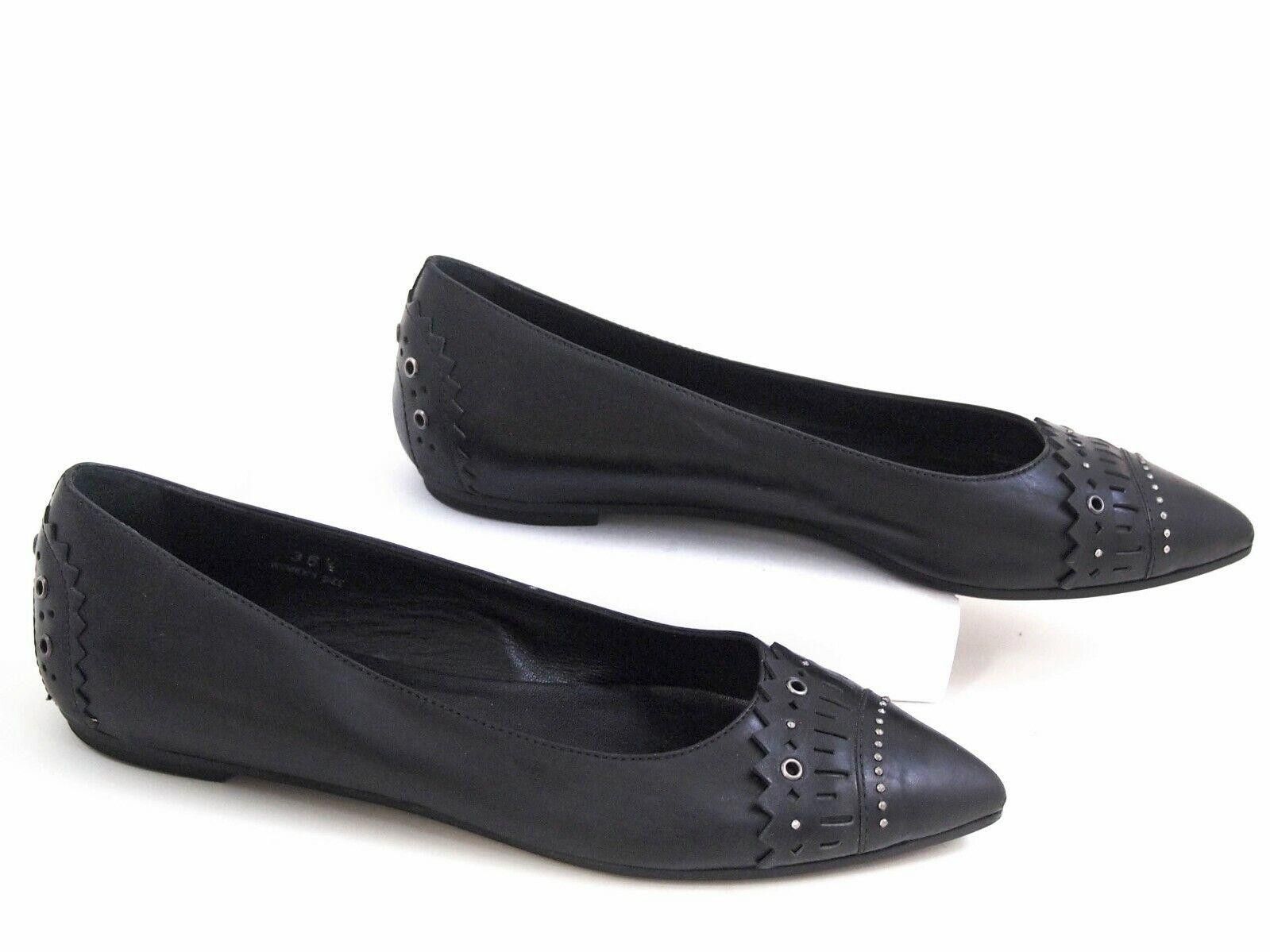 Tod's Tod's Studded Flats Black Leather Womens EU 36.5 US 6.5 $520 Size US 6.5 / IT 36.5 - 3 Thumbnail