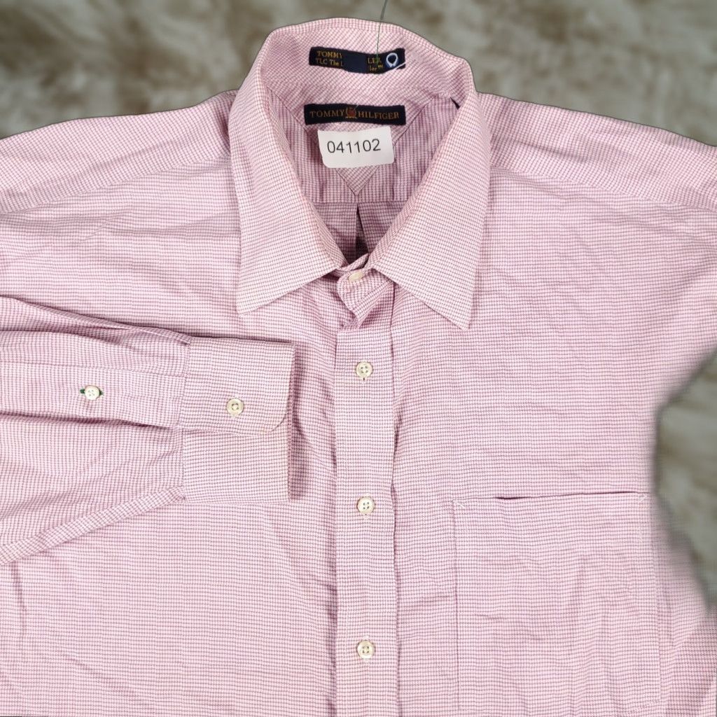 Tommy Hilfiger Tommy Hilfiger Shirt Mens XL Red Casual Button Up Long Sleeve Check Pattern Size US XL / EU 56 / 4 - 1 Thumbnail