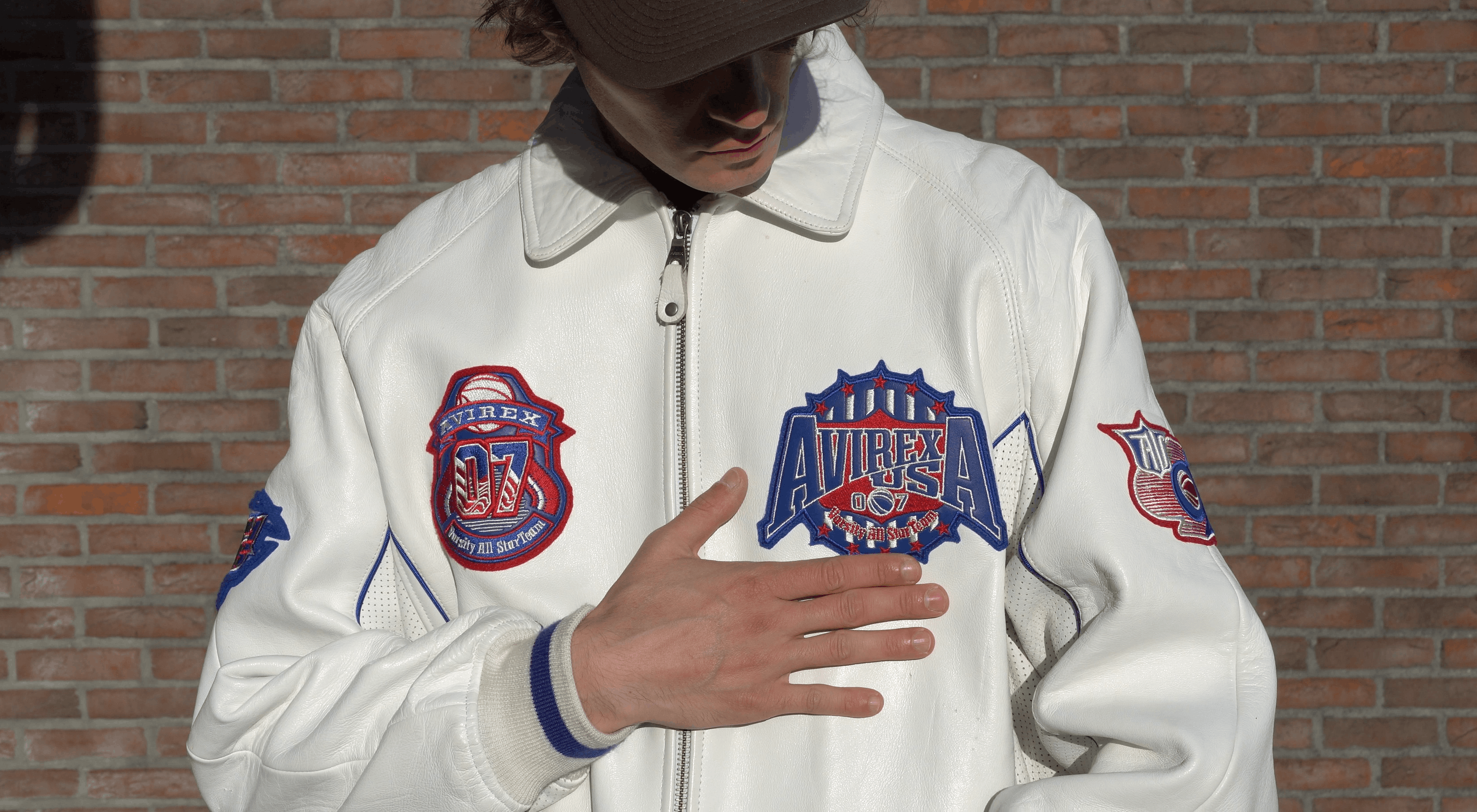Avirex Avirex NY All Stars leather jacket 🏀 Size US L / EU 52-54 / 3 - 3 Thumbnail