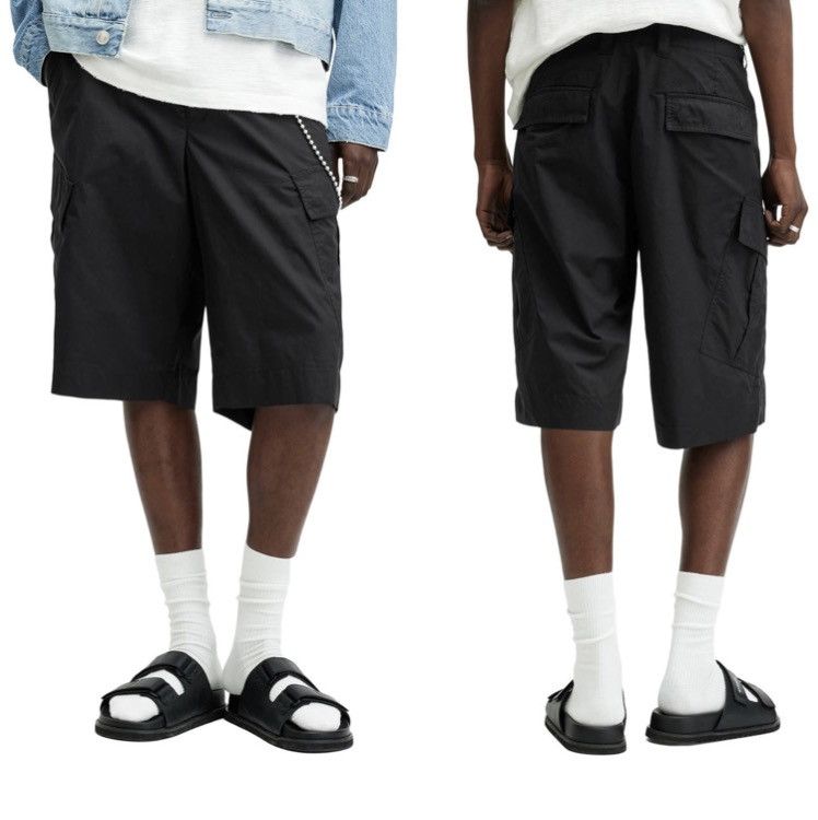 Allsaints All Saints Ardy Cargo Mens Shorts Black W 31 Organic Cotton Size US 31 - 1 Thumbnail
