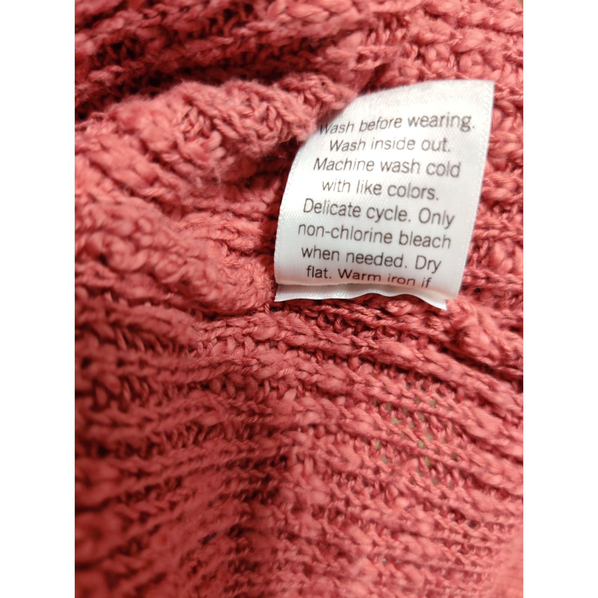 Sonoma SONOMA 3X Plus Size Pink Cotton Knit Sweater V Neck Lightwei Size 3XL / US 20-22 - 13 Thumbnail