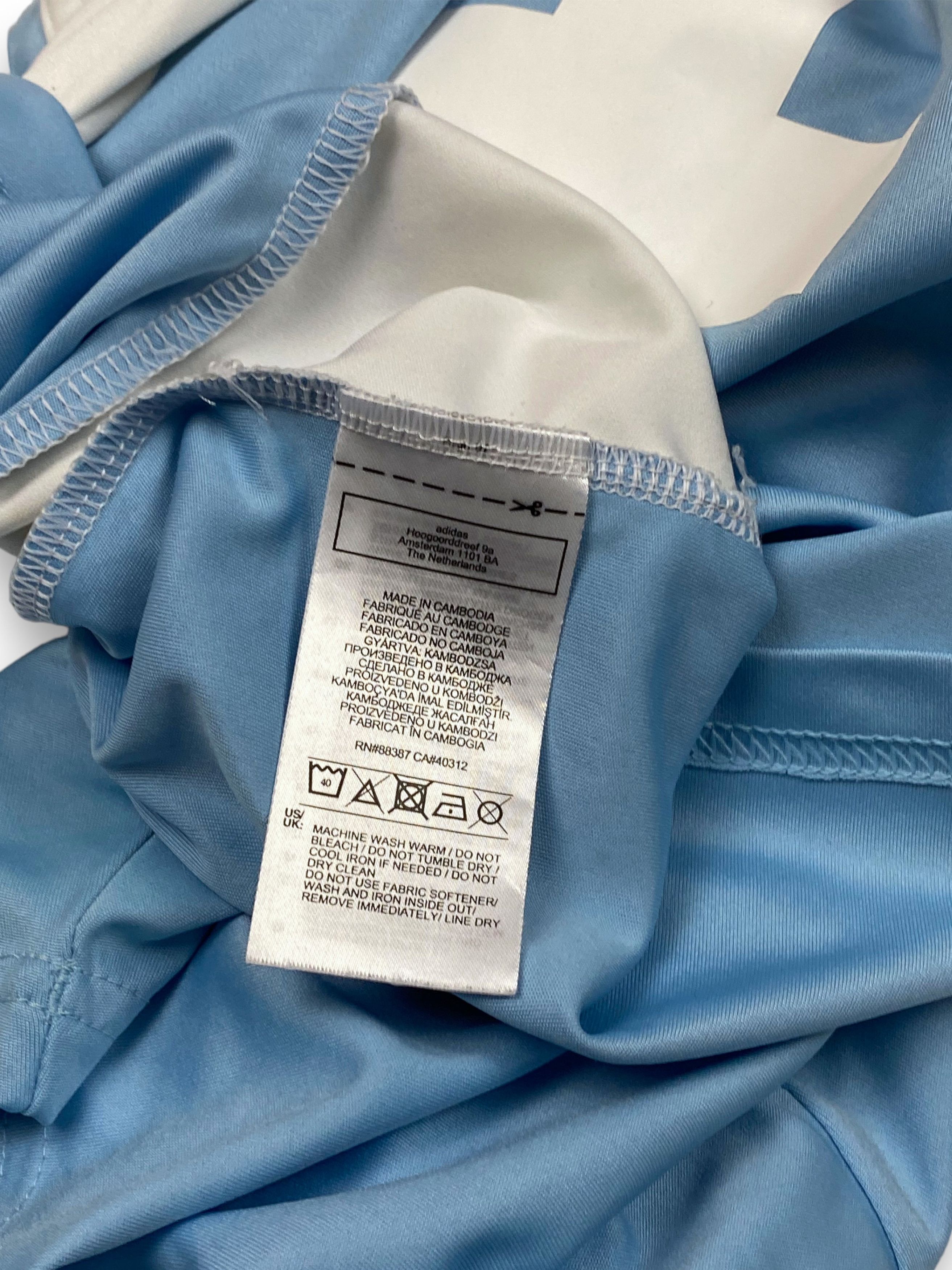 Vintage Adidas Sky Blue Many Logo GIF MCdonalds Jersey M724 Size US M / EU 48-50 / 2 - 7 Thumbnail