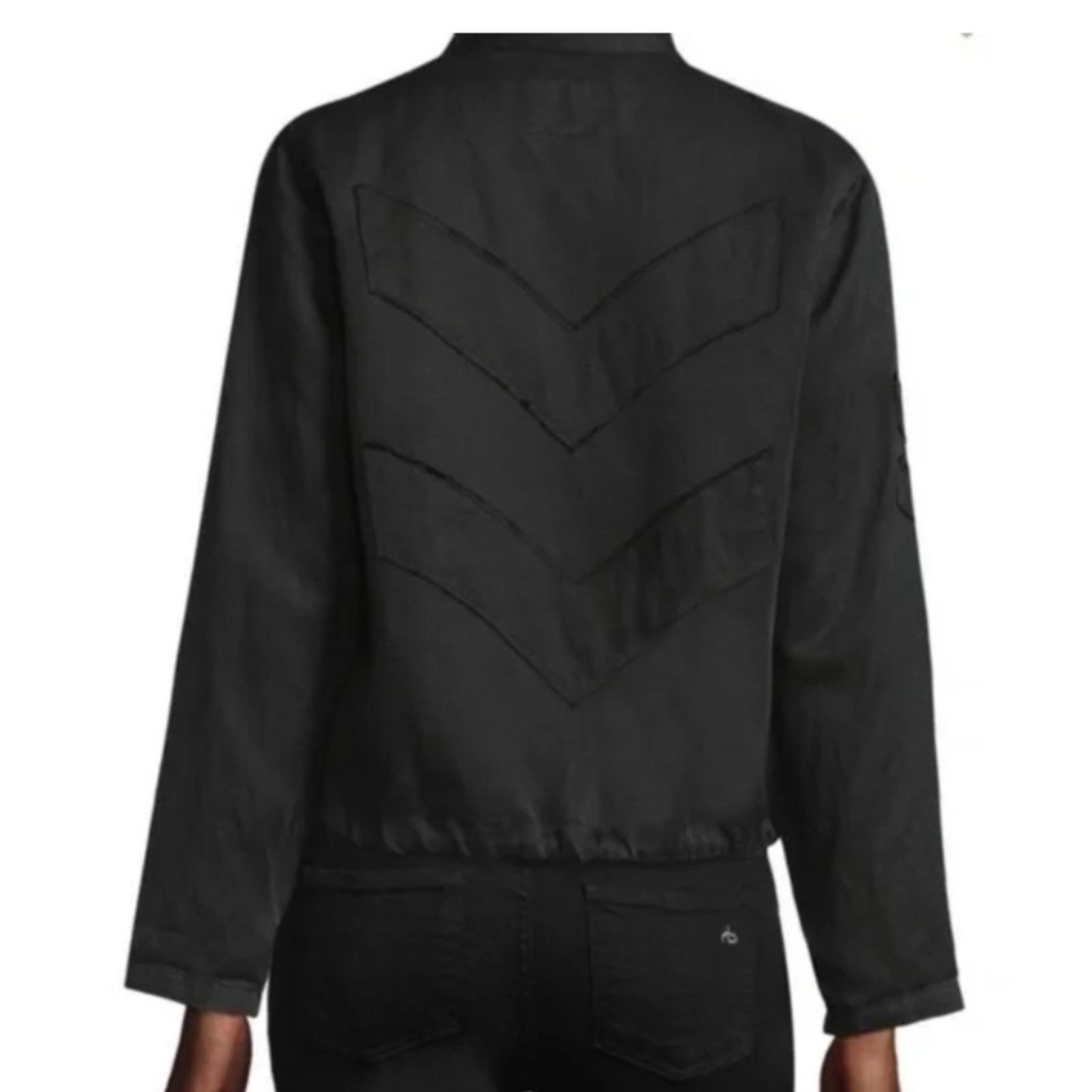 Rails RAILS $189 Nixon Tencel Linen Black Military Style Jacket S Size S / US 4 / IT 40 - 12 Thumbnail
