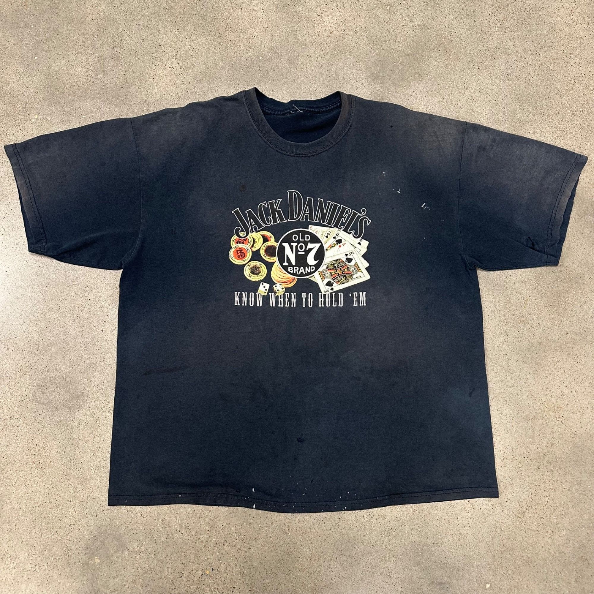 Vintage Vintage Faded Jack Daniels Know When To Hold ‘Em Shirt Size US XXL / EU 58 / 5 - 1 Thumbnail