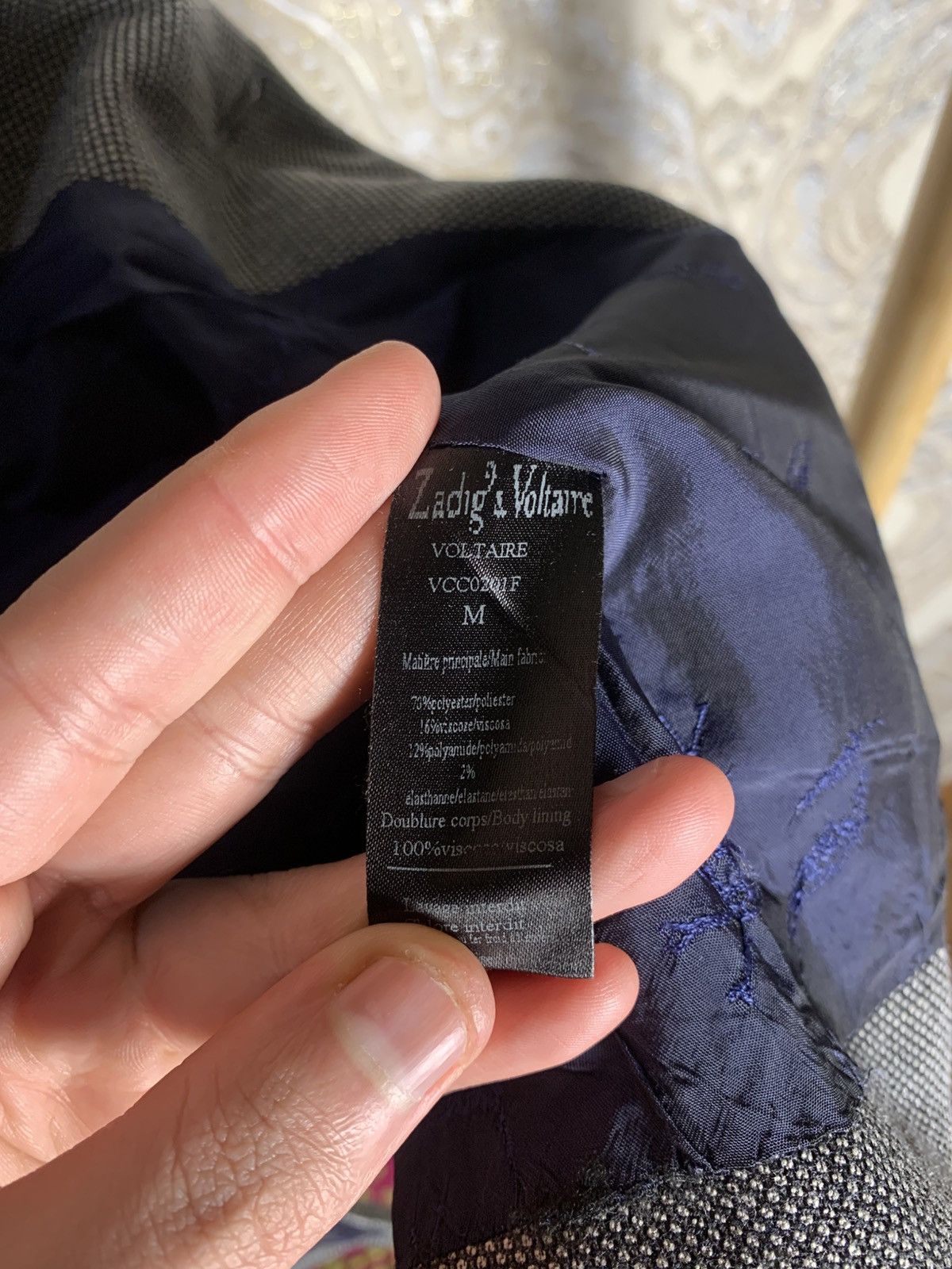 Zadig & Voltaire VINTAGE ZADIG & VOLTAIRE CLASSSIC DESIGNER SUIT JACKET RETRO Size 44S - 4 Thumbnail