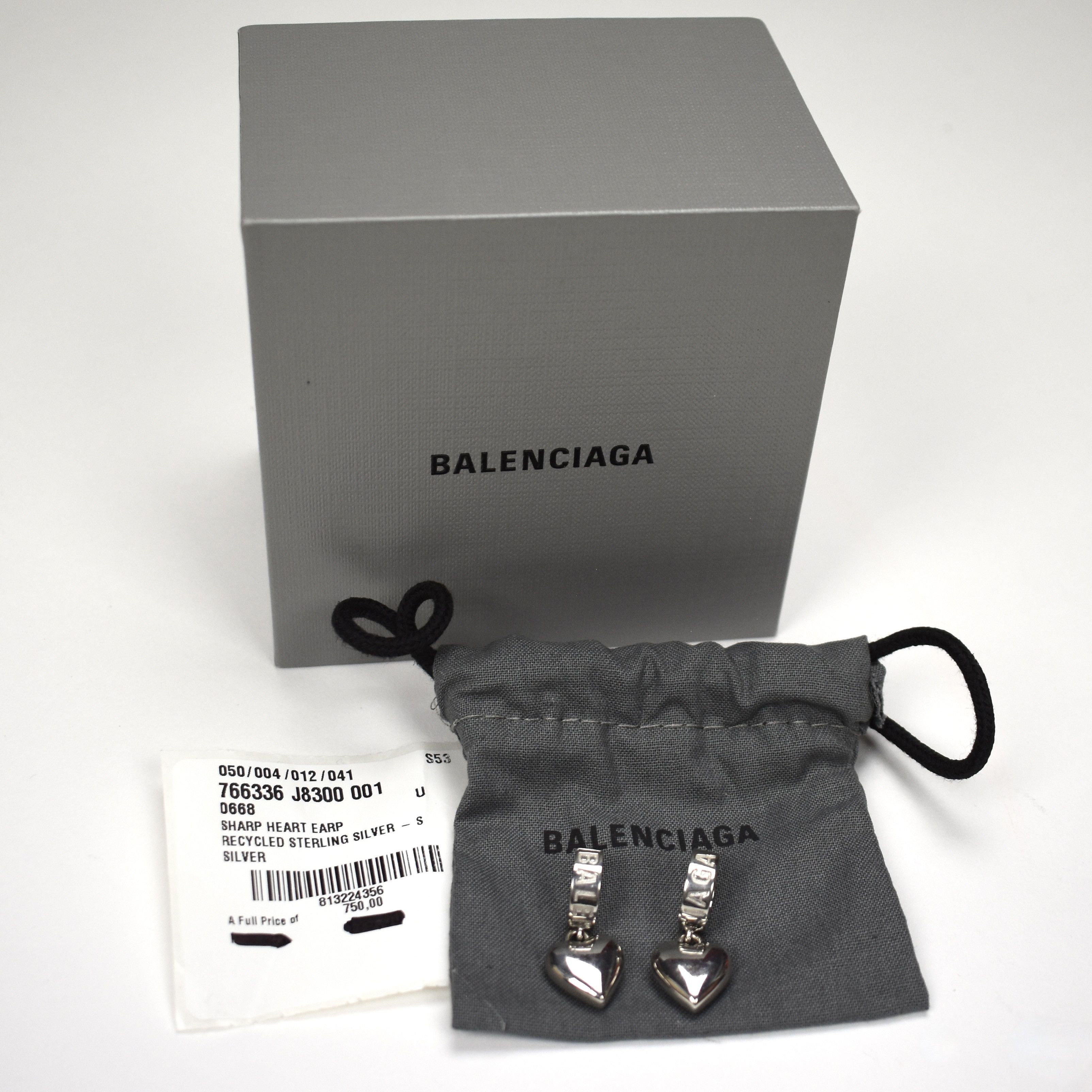 Balenciaga Balenciaga .925 Silver Sharp Heart Earrings NEW Size ONE SIZE - 2 Thumbnail