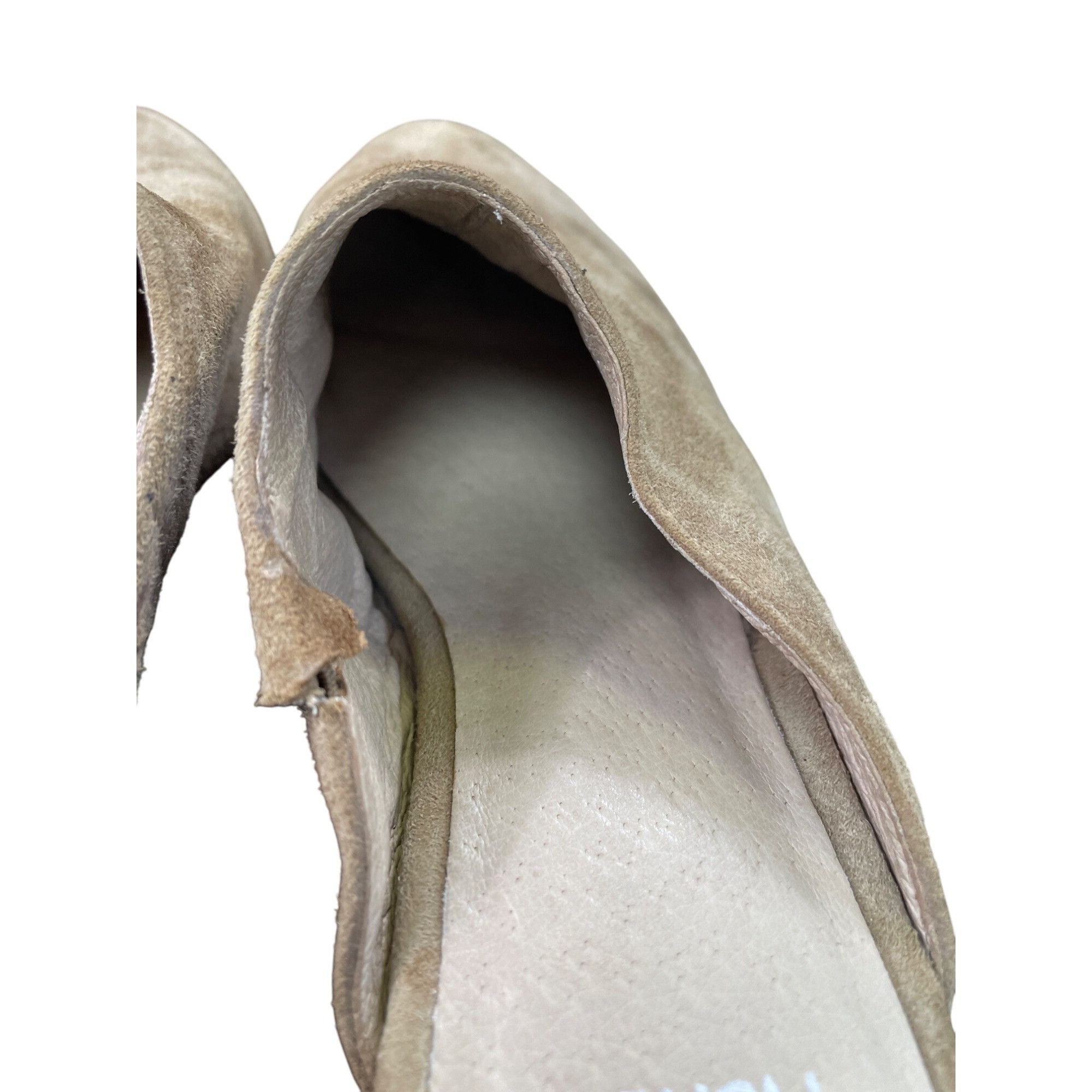 Eileen Fisher Eileen Fisher Womens Tan Suede Block Mules Shoes Size 5 SKU Size US 5 / IT 35 - 7 Thumbnail
