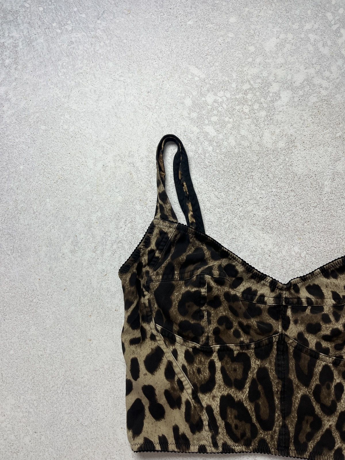 Dolce & Gabbana Dolce & Gabbana Leopard-print Charmeuse Bustier Top Size S Size S / US 4 / IT 40 - 3 Thumbnail