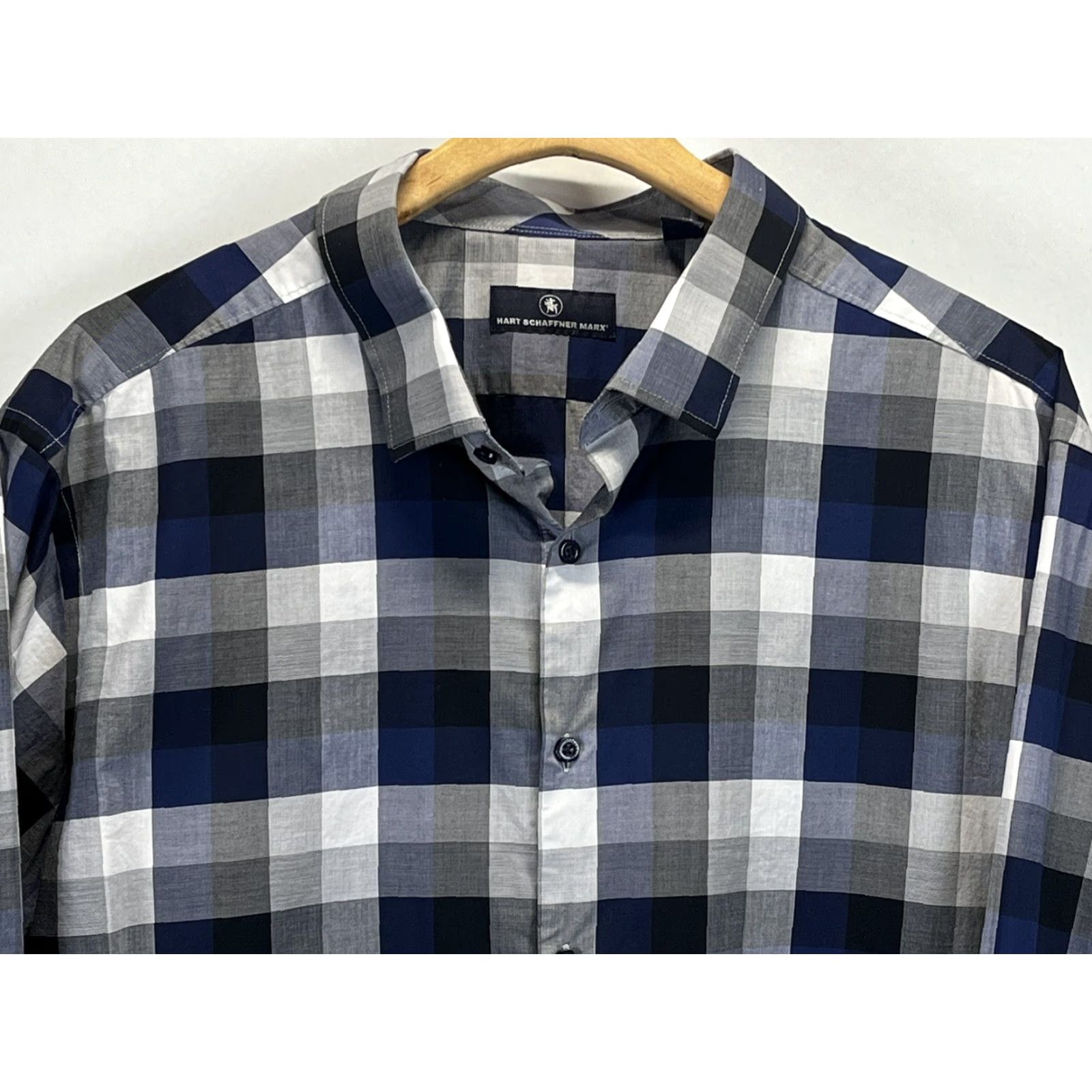 Hart Schaffner Marx Hart Schaffner Marx Long-Sleeve Shirt 3XLT Big & Tall Mens Check Pattern Button-Up Casual Shirt Size US XXL / EU 58 / 5 - 3 Thumbnail