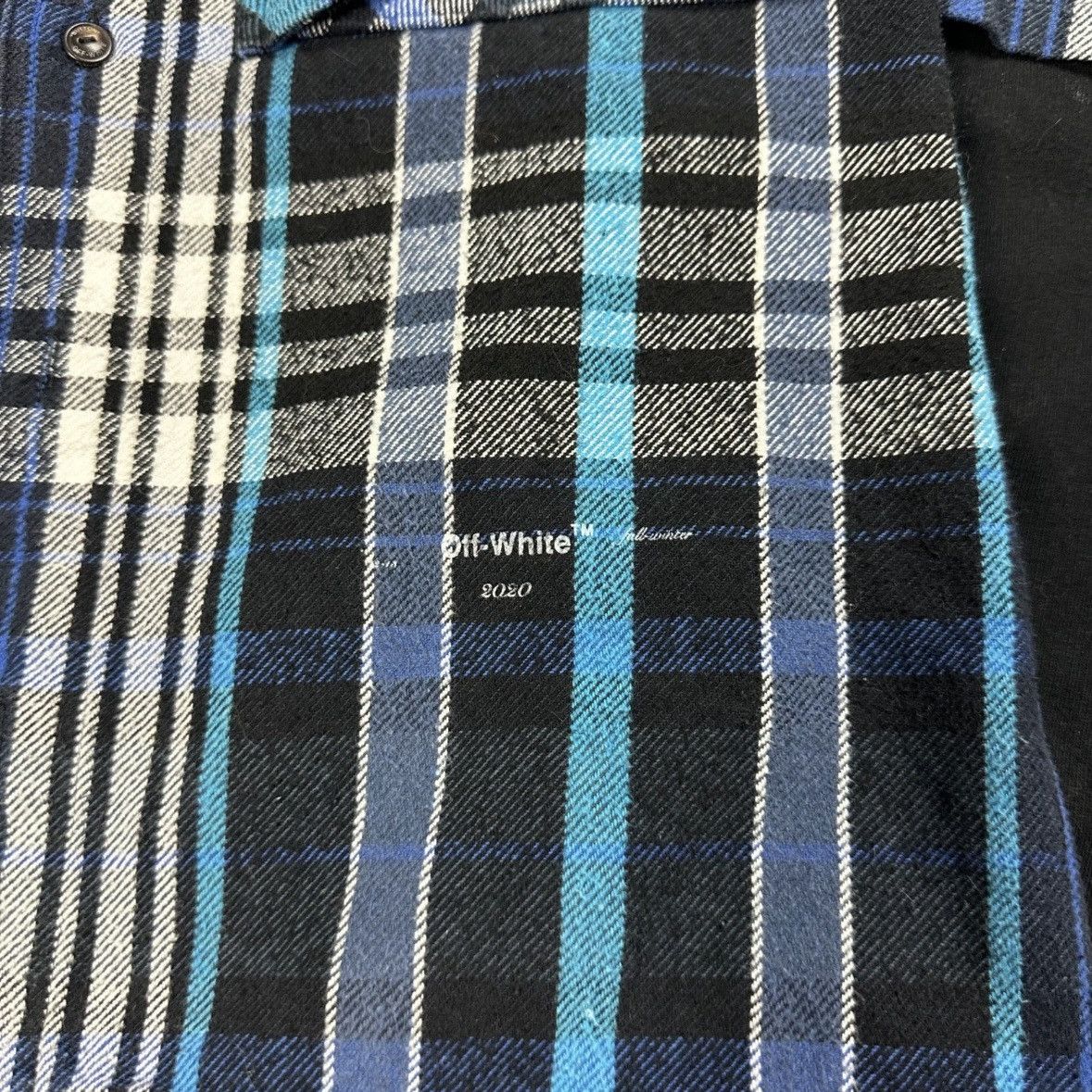 Off-White Off-White Flannel Shirt Patchwork Diagonal Arrows Graphic Size US S / EU 44-46 / 1 - 6 Thumbnail