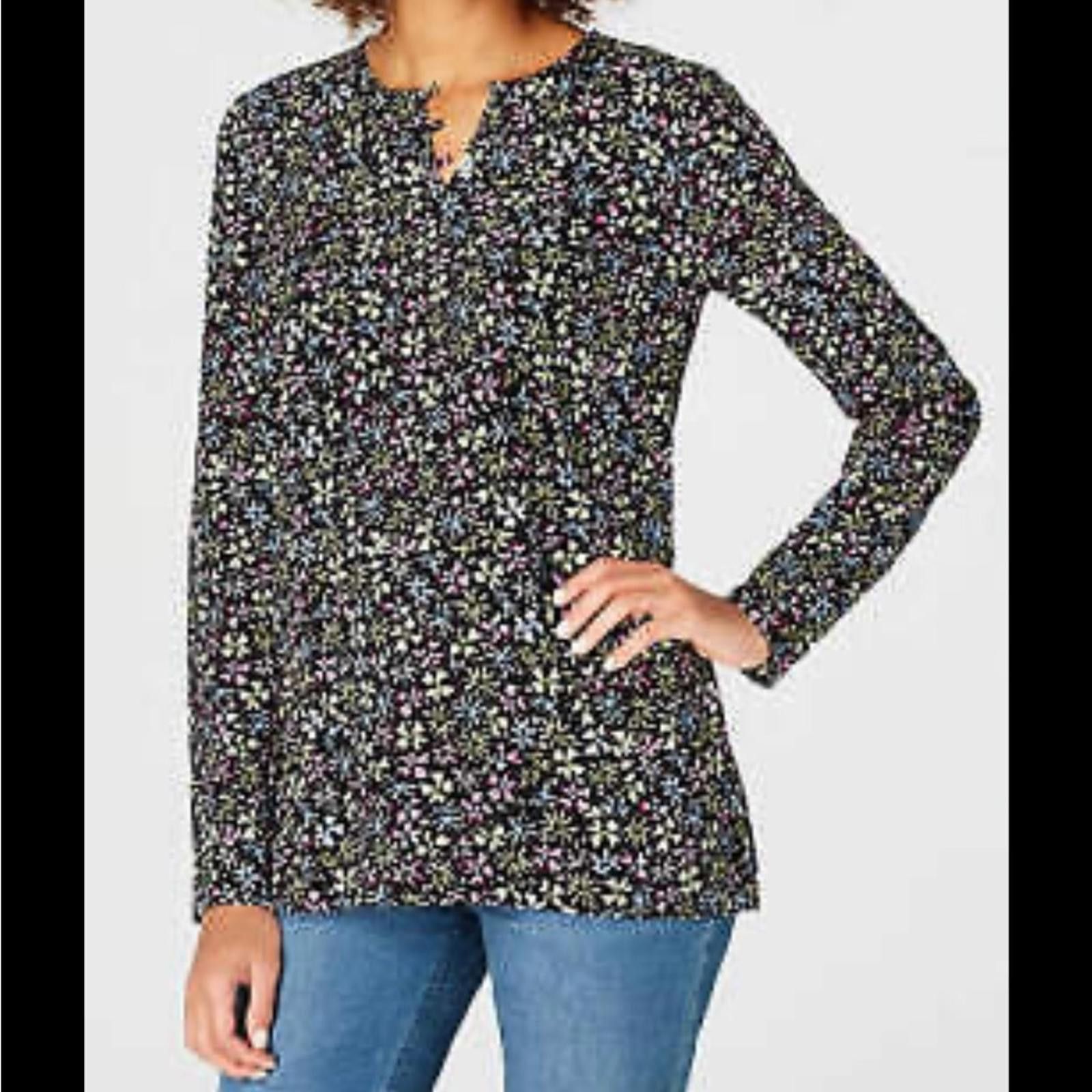 Other J. Jill Floral Long Sleeve Women's Top- Small Size S / US 4 / IT 40 - 2 Thumbnail