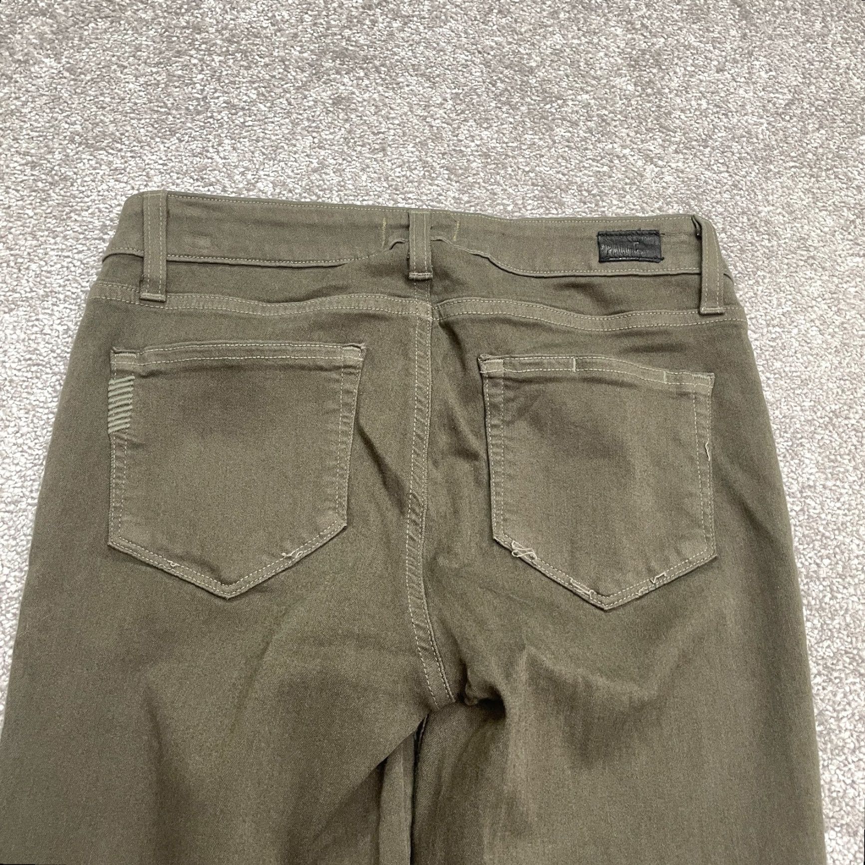 Paige Paige Verdugo Jeans Women 28 Olive Green Mid Rise Stretch Ankle 29x28 Size 28" / US 6 / IT 42 - 5 Thumbnail