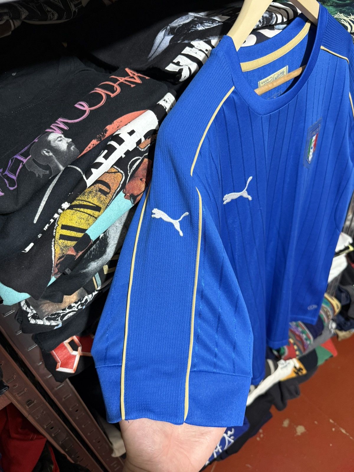 Puma Vintage Puma Italy 2016 Home Football Soccer Jersey Size US XL / EU 56 / 4 - 10 Thumbnail