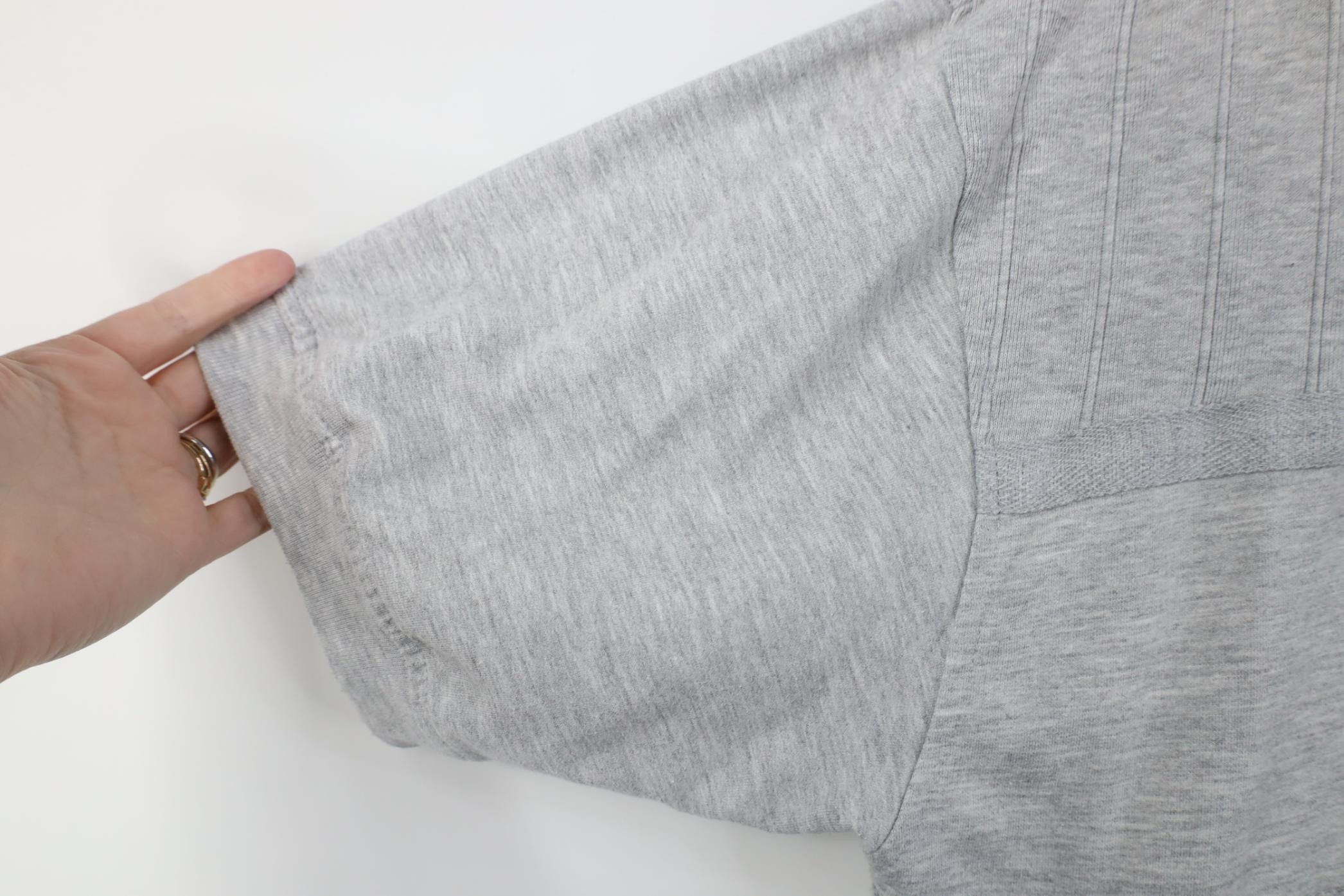 Vintage Vintage 90s Streetwear Ribbed Knit Pullover Polo Shirt Gray Size US L / EU 52-54 / 3 - 10 Thumbnail