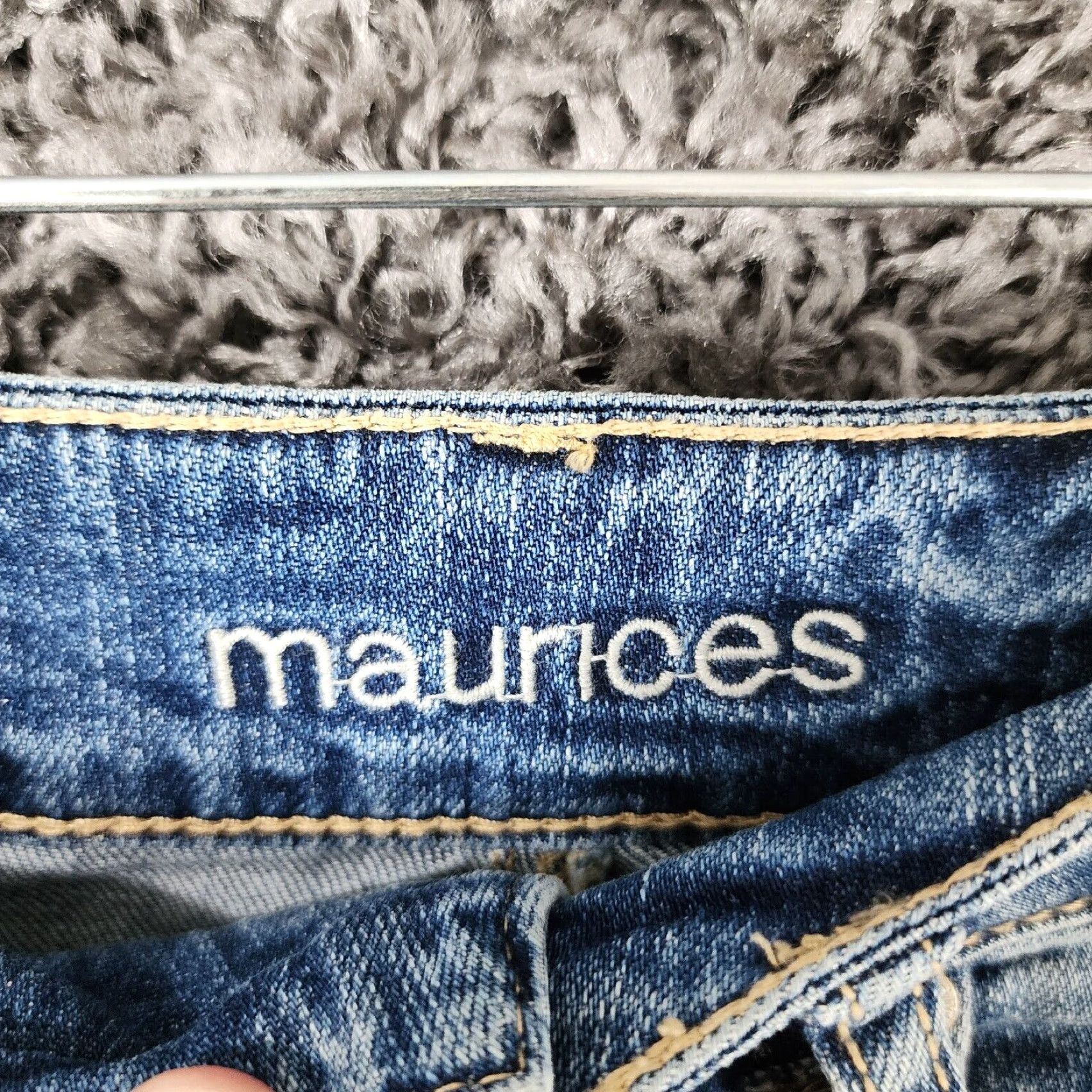 Vintage Maurices Jeans Skinny Distressed Blue Womens Size 2 30x27 Blue Distressed Skinny Jeans Womens 2 Size 26" / US 2 / IT 38 - 3 Thumbnail