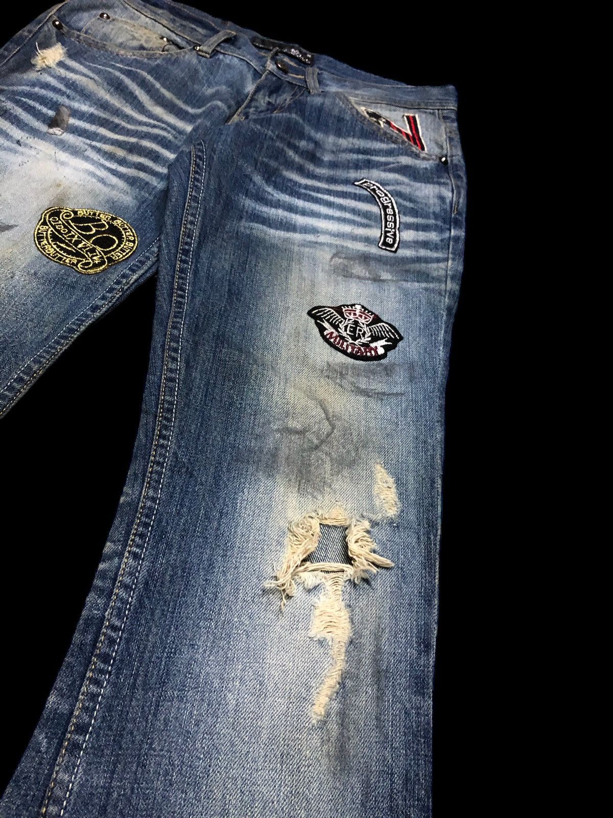 If Six Was Nine FLARED‼️‼️RIOT WASHED BLUE DENIM Size US 30 / EU 46 - 3 Thumbnail