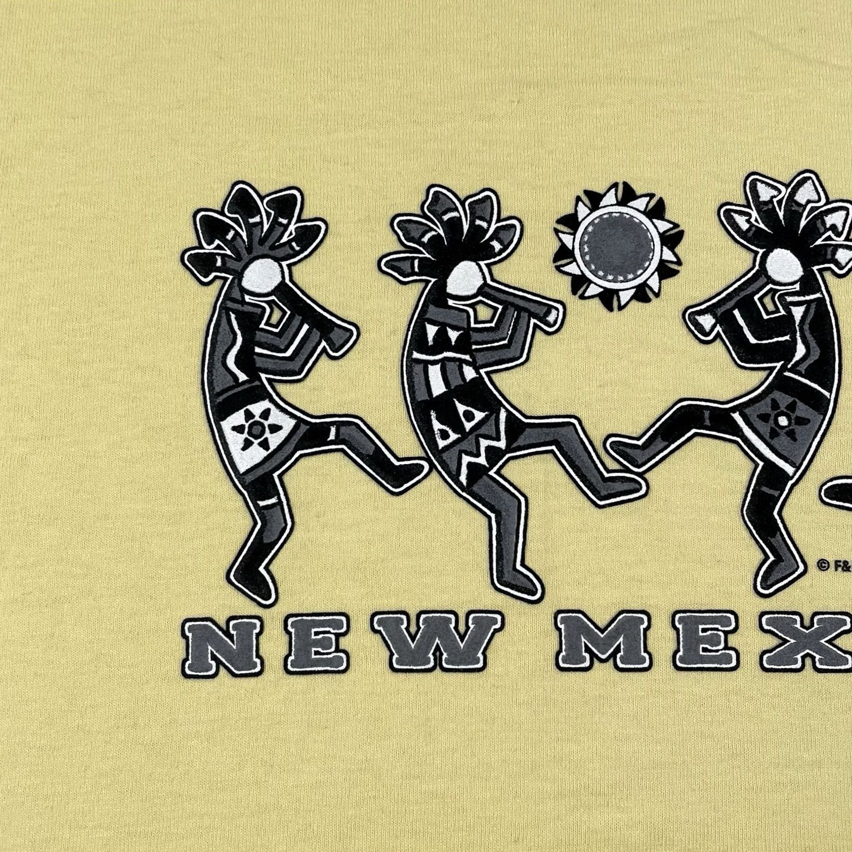 Fruit Of The Loom VINTAGE New Mexico Hopi Kokopelli Aztec Hunched Back Flute Player Glyph Shirt Small Size US S / EU 44-46 / 1 - 7 Thumbnail