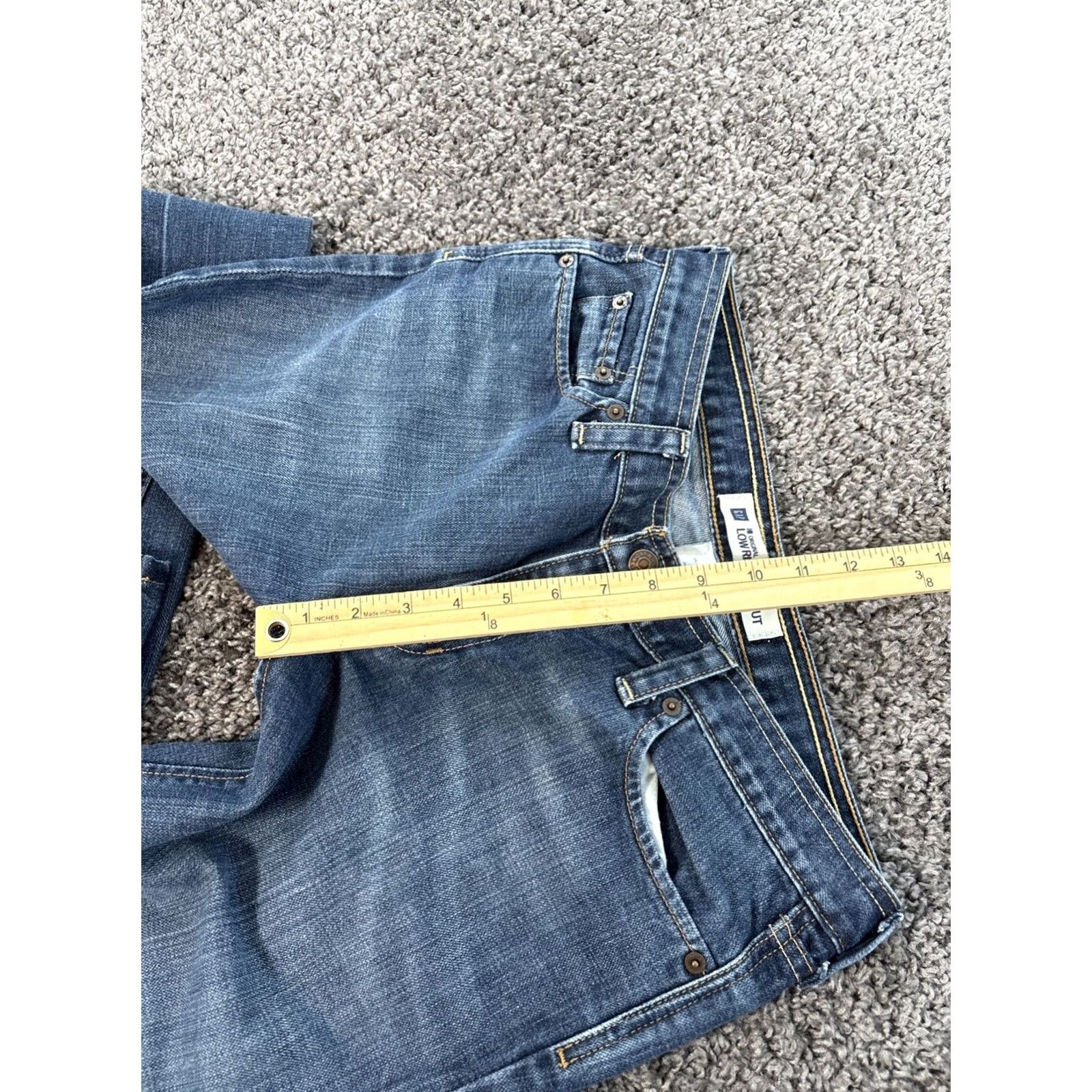 Vintage VINTAGE Gap Low Rise Boot Jeans Size 8 (32x30) Med Wash Stretch Blue Denim 90s Womens Jeans Flared Pockets Size 24" / US 00 / IT 34 - 5 Thumbnail