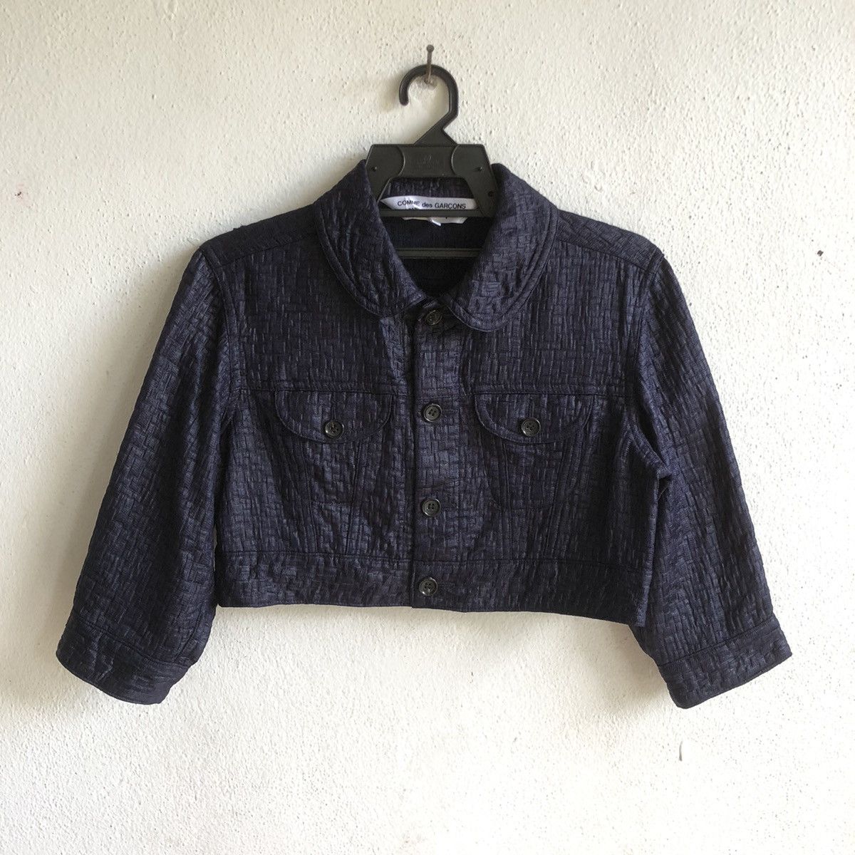 Comme des Garcons COMME des GARCONS Cropped Textured Jacket Size S / US 4 / IT 40 - 1 Thumbnail