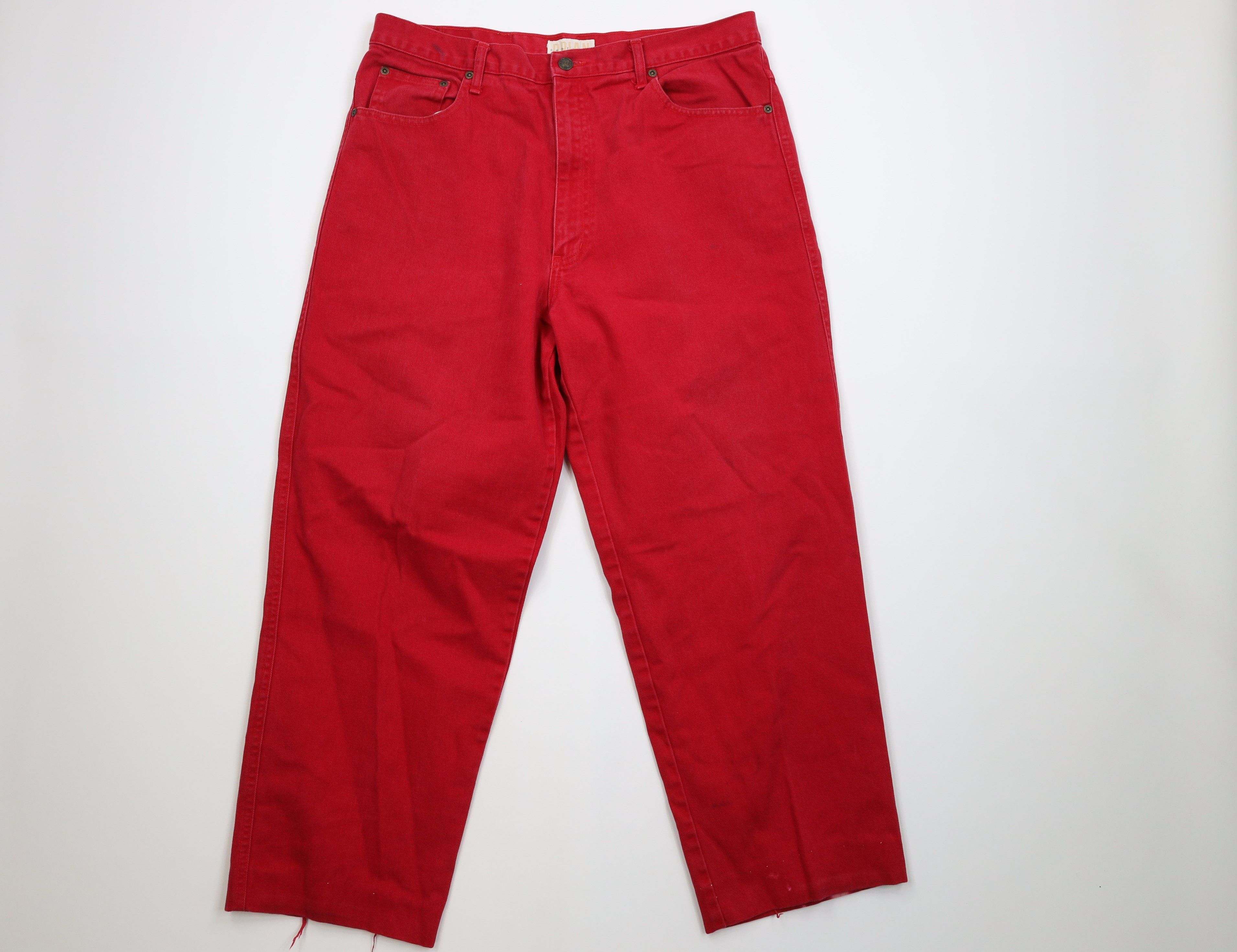 Vintage Vintage 90s Streetwear Baggy Wide Leg Skateboard Jeans Red Size US 36 / EU 52 - 1 Thumbnail