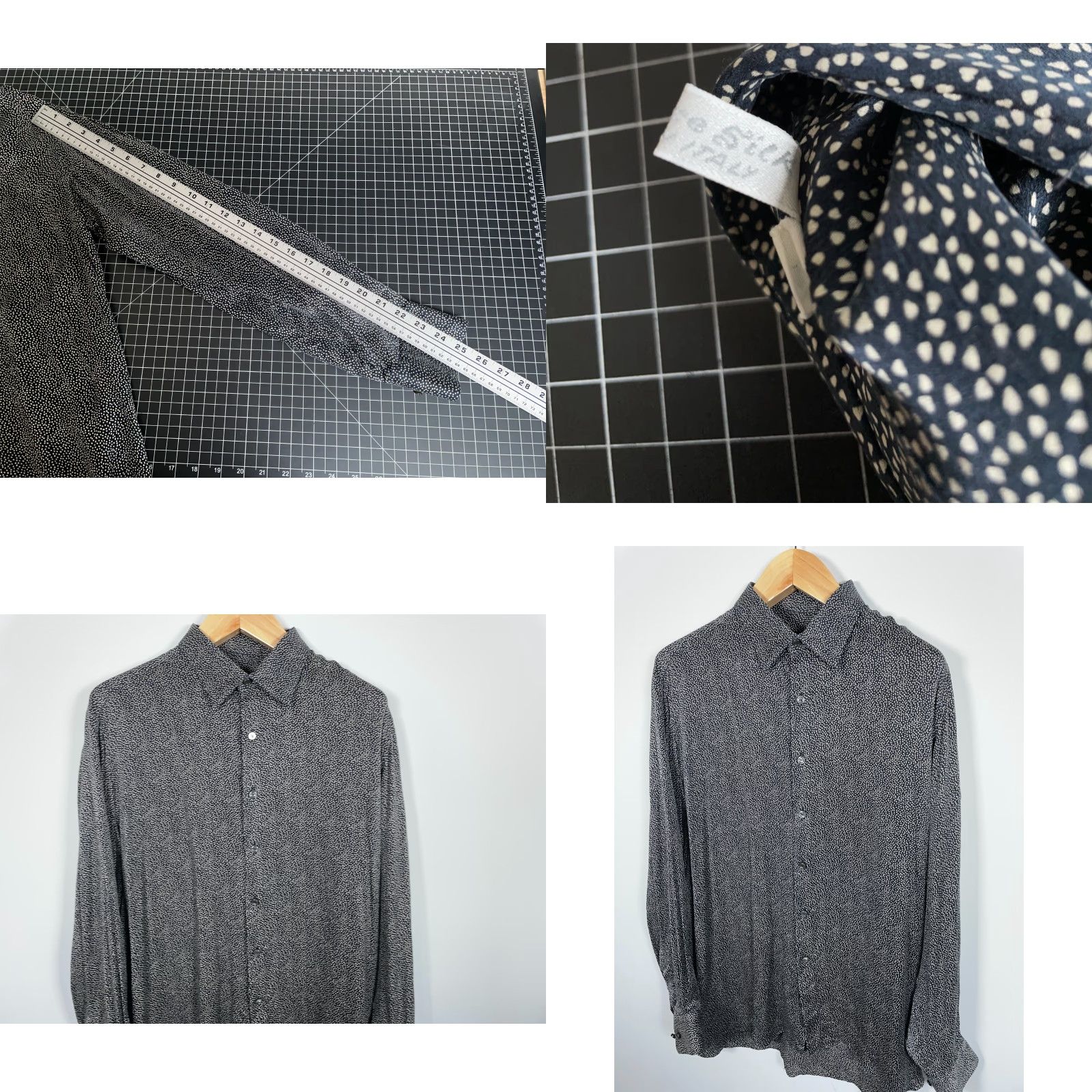 Vintage VINTAGE D. Fine Mirage Bellagio Silk Shirt Mens XL Black Geometric Pattern Italy 70s 80s Retro Shirt Mens XL Black Silk Geometric Pattern Italy Size US XL / EU 56 / 4 - 8 Thumbnail