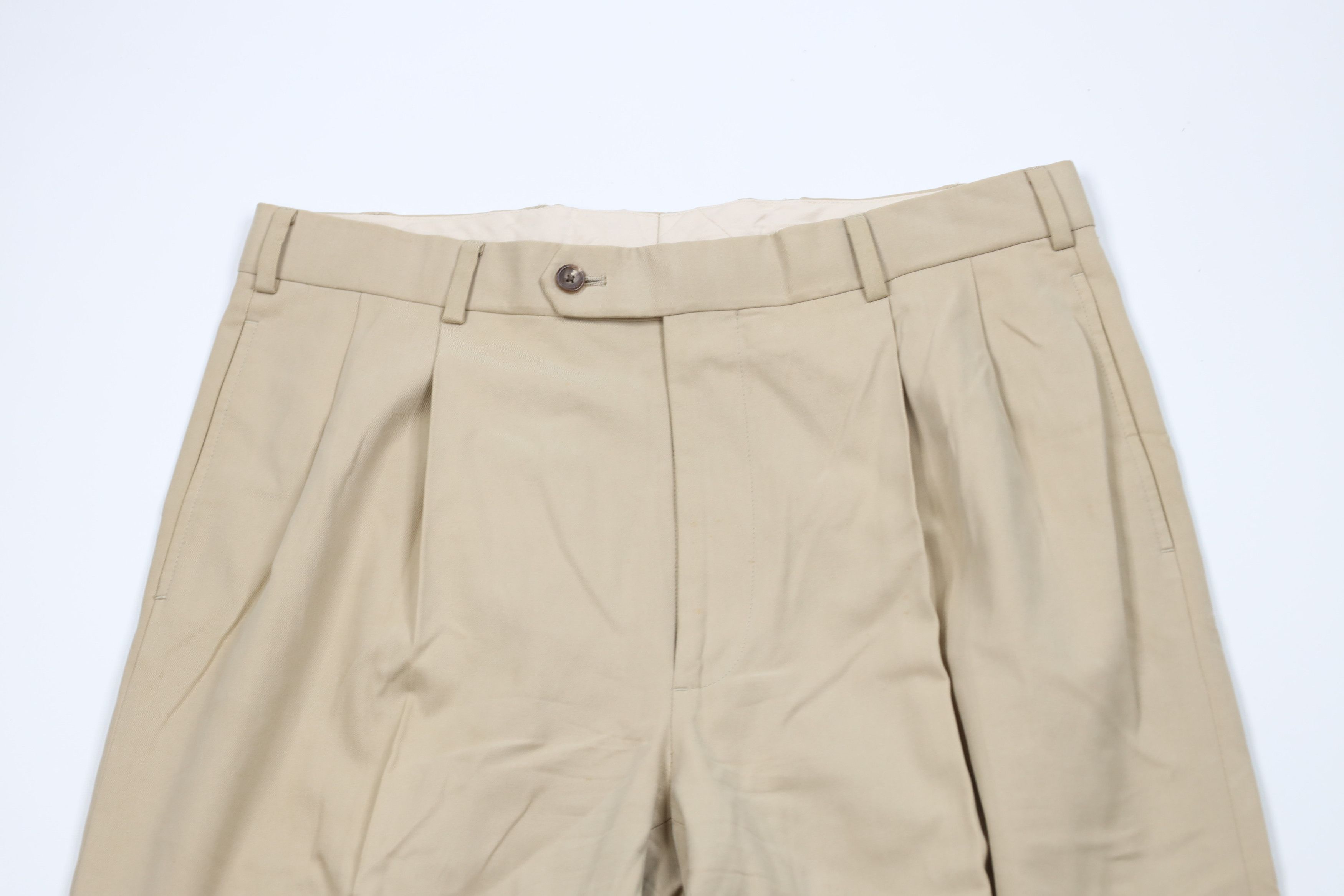 Brooks Brothers × Vintage Vintage 90s Brooks Brothers Country Club Chino Pants Beige Size US 34 / EU 50 - 2 Thumbnail