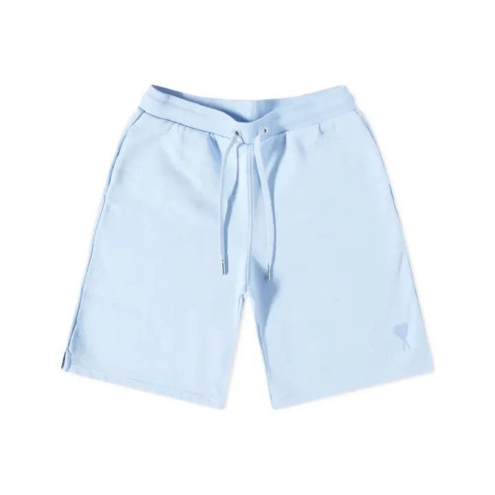 AMI AMIPARIS Casual Blue Logo Embroidered Shorts -2507 Size US 36 / EU 52 - 1 Thumbnail