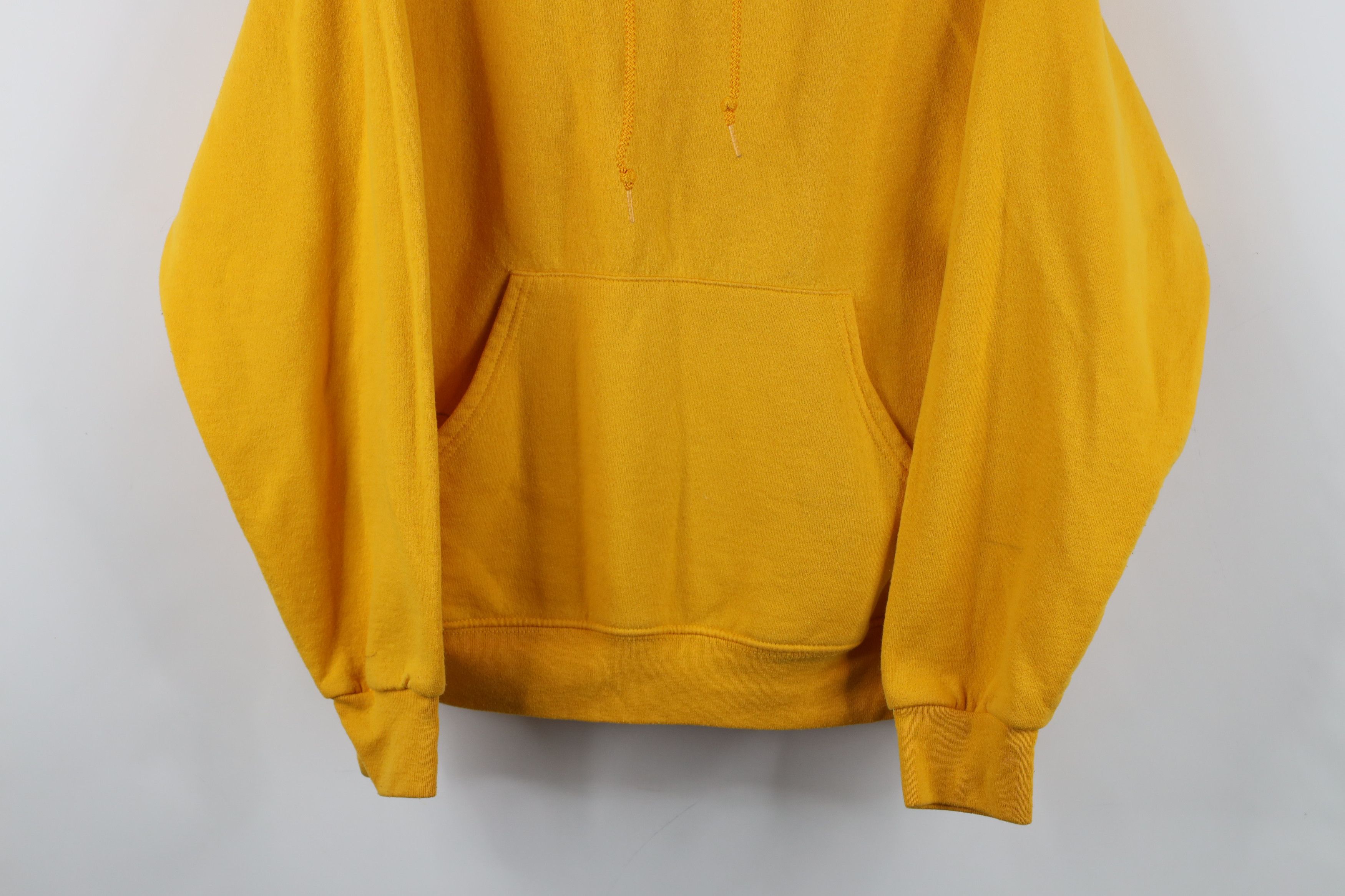 Vintage Vintage 90s Streetwear Blank Hoodie Sweatshirt Yellow Size US S / EU 44-46 / 1 - 3 Thumbnail