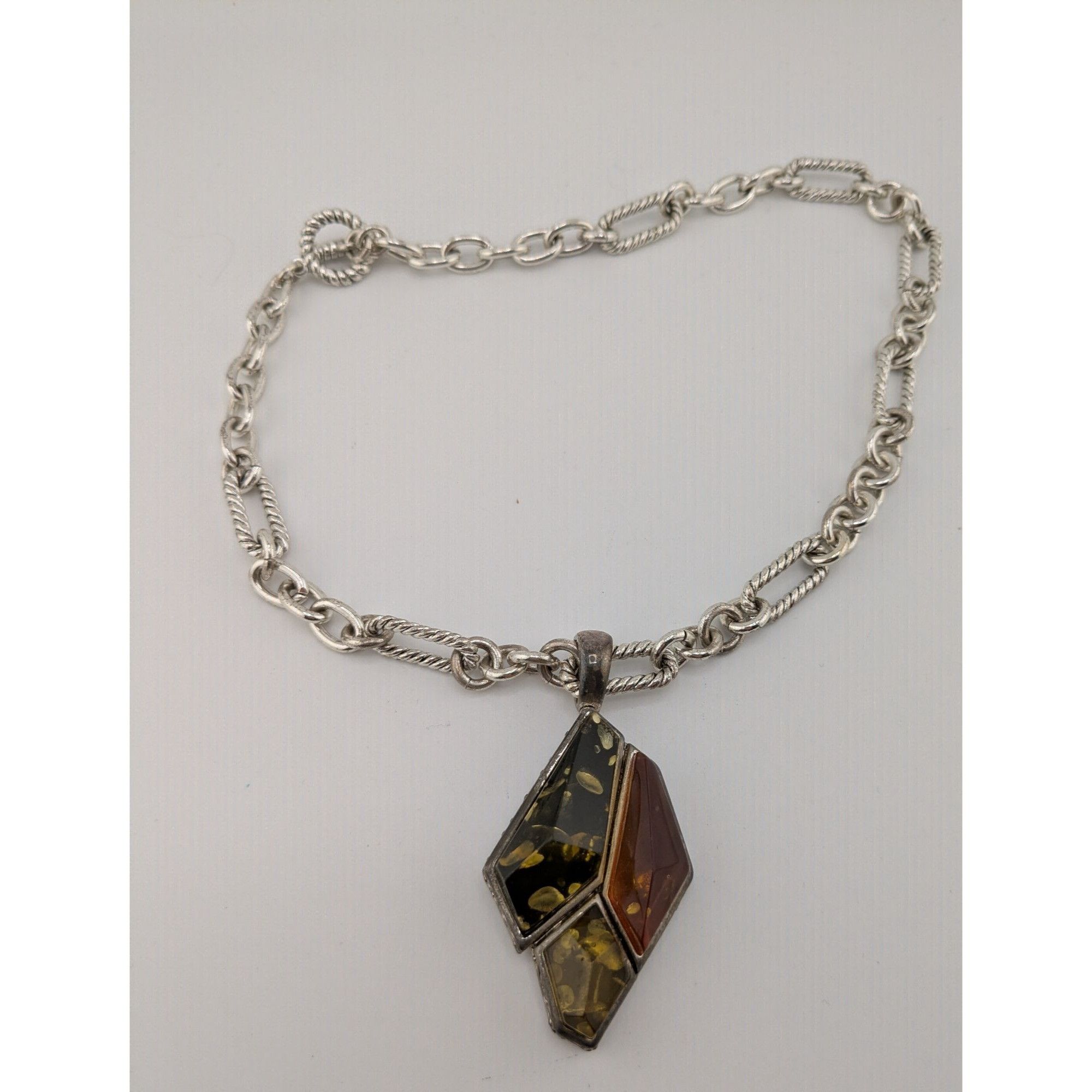 Other Vintage Confetti Lucite Pendant Necklace With Chunky Silver Size ONE SIZE - 6 Thumbnail