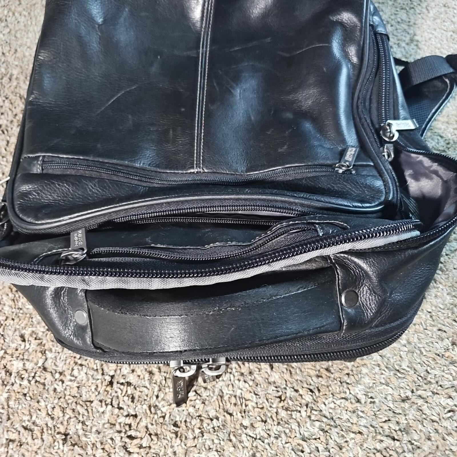 Kenneth Cole Kenneth Cole Model580675 Genuine Leather Backpack Laptop Bag Size ONE SIZE - 4 Thumbnail