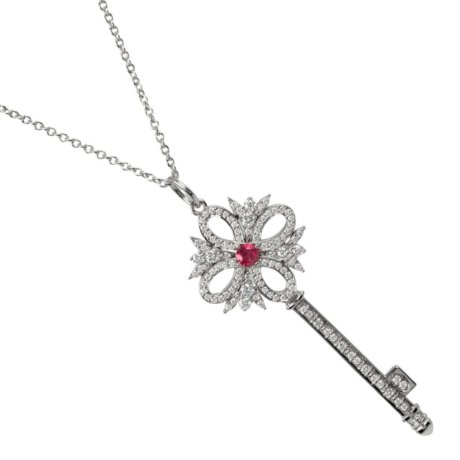 Tiffany & Co. Tiffany & Co. Tiffany Victoria Key Pt950 Platinum Necklace Metal Necklace Size ONE SIZE - 1 Thumbnail