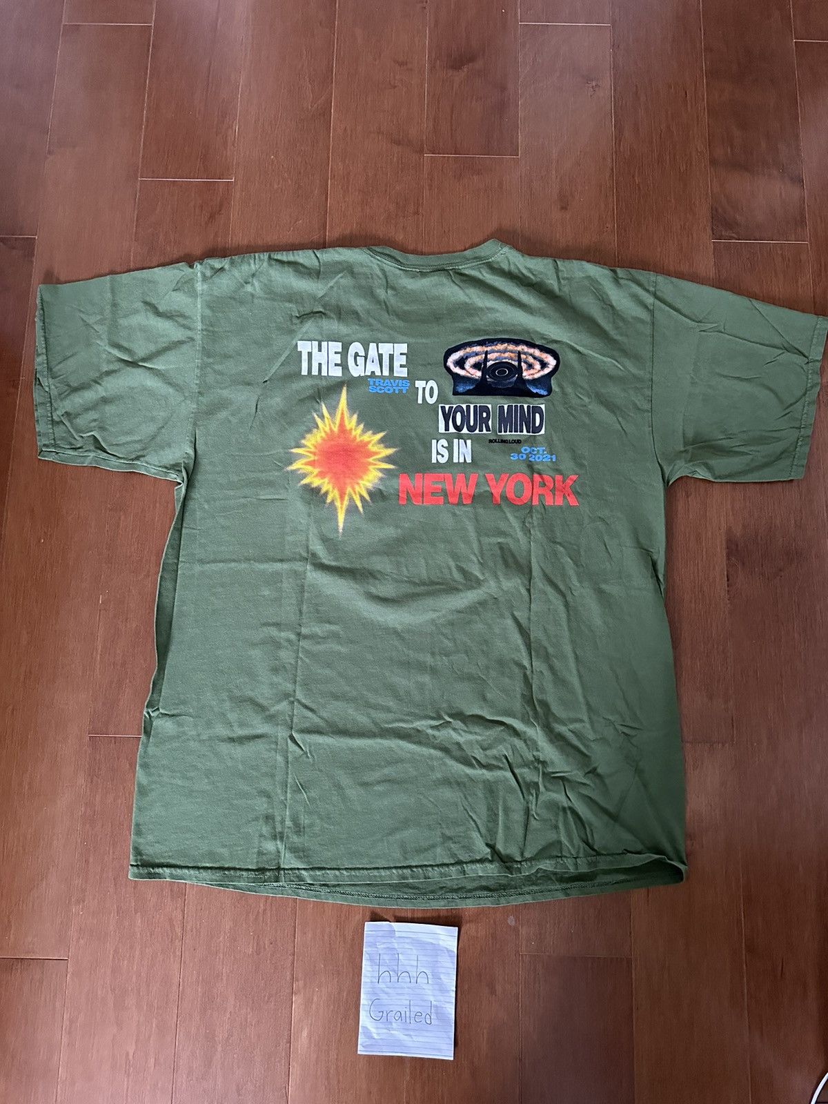 Travis Scott EXCLUSIVE Utopia Rolling Loud NY Green Tee Size US XL / EU 56 / 4 - 1 Thumbnail