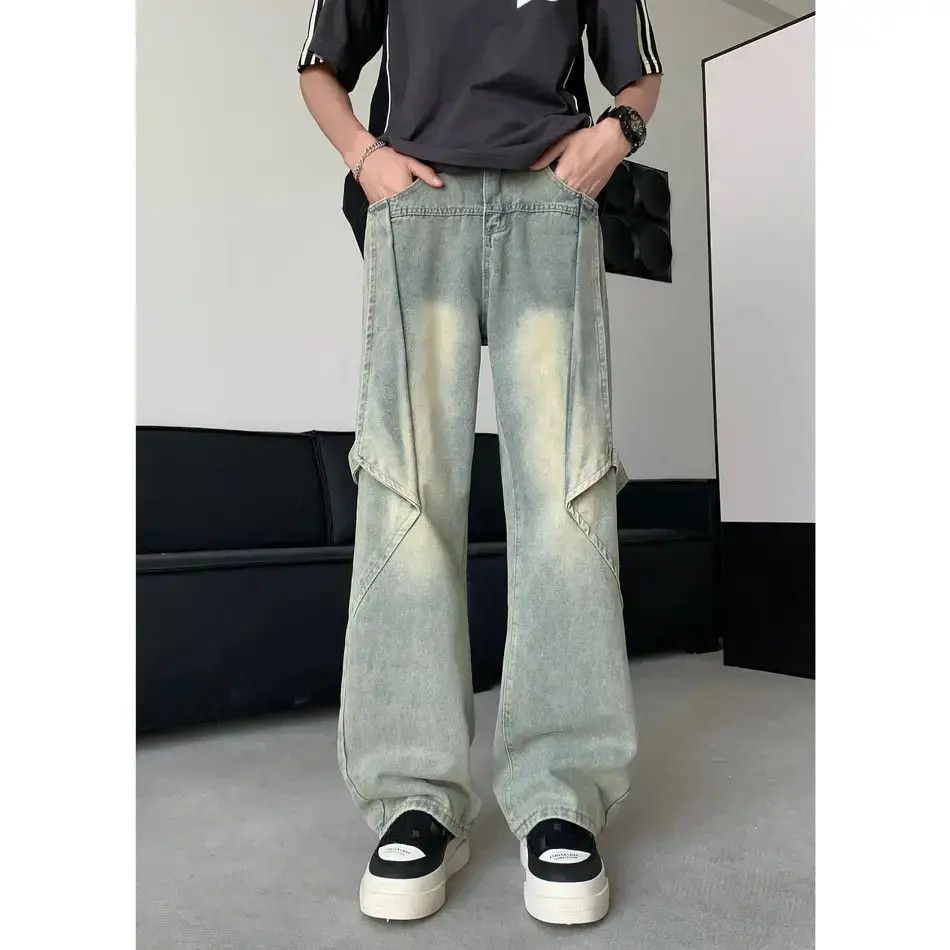 Japanese Brand Retro straight leg high street wide leg jeans Size US 32 / EU 48 - 6 Thumbnail