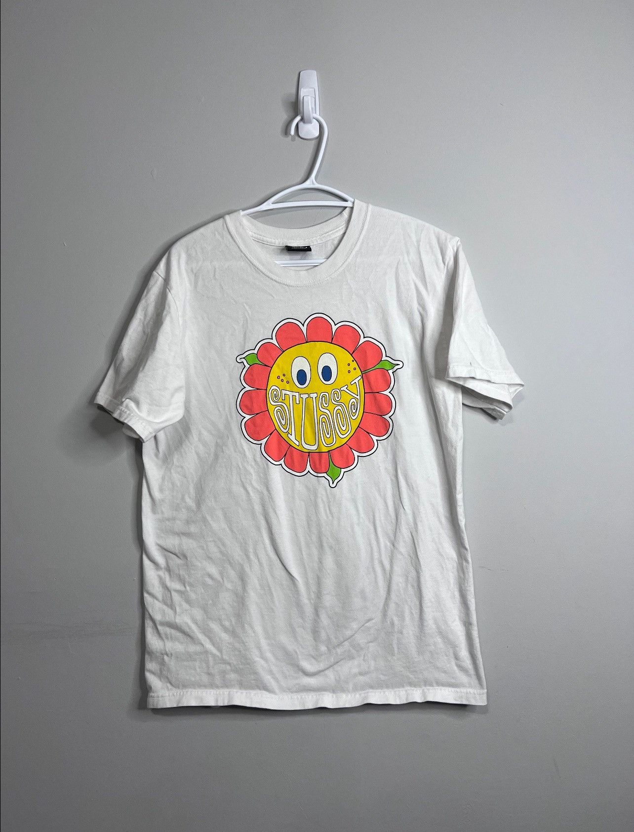 image of Stussy Sunflower in White, Men's (Size Medium)