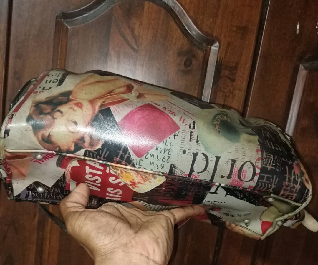 Vintage 50's Famous Model Marilyn Monroe Mixed Patchwork Handbag Size ONE SIZE - 3 Thumbnail