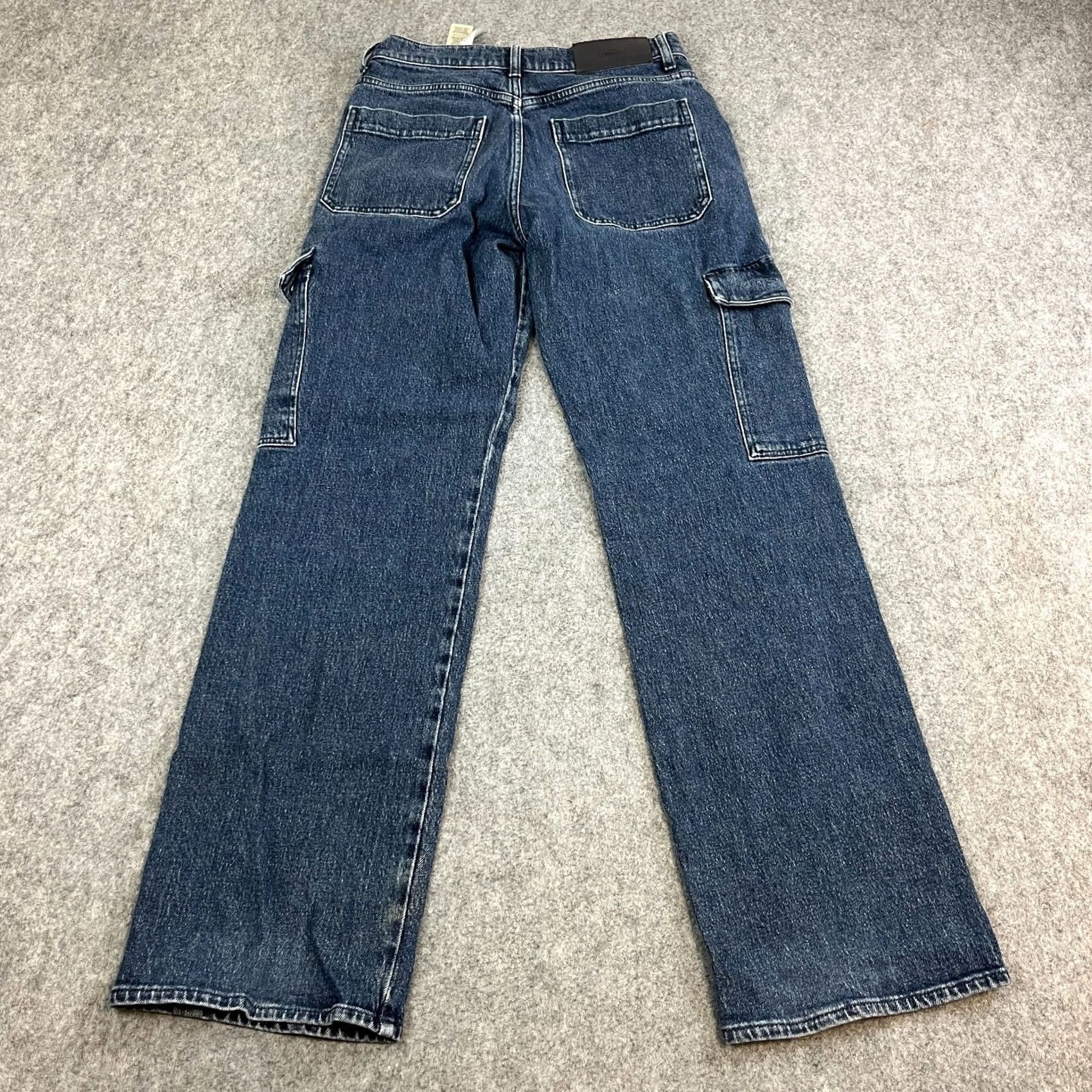 7 For All Mankind 7 For All Mankind Womens Cargo Jeans Relaxed Straight 27 32 UK 8 Dark Wash Blue Jeans Size 30" / US 8 / IT 44 - 2 Thumbnail
