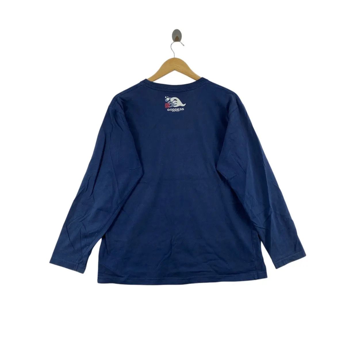 Vintage Vintage TEAM GODDESS SURF Wave Natural Indigo Tee Shirt Size L / US 10 / IT 46 - 2 Thumbnail