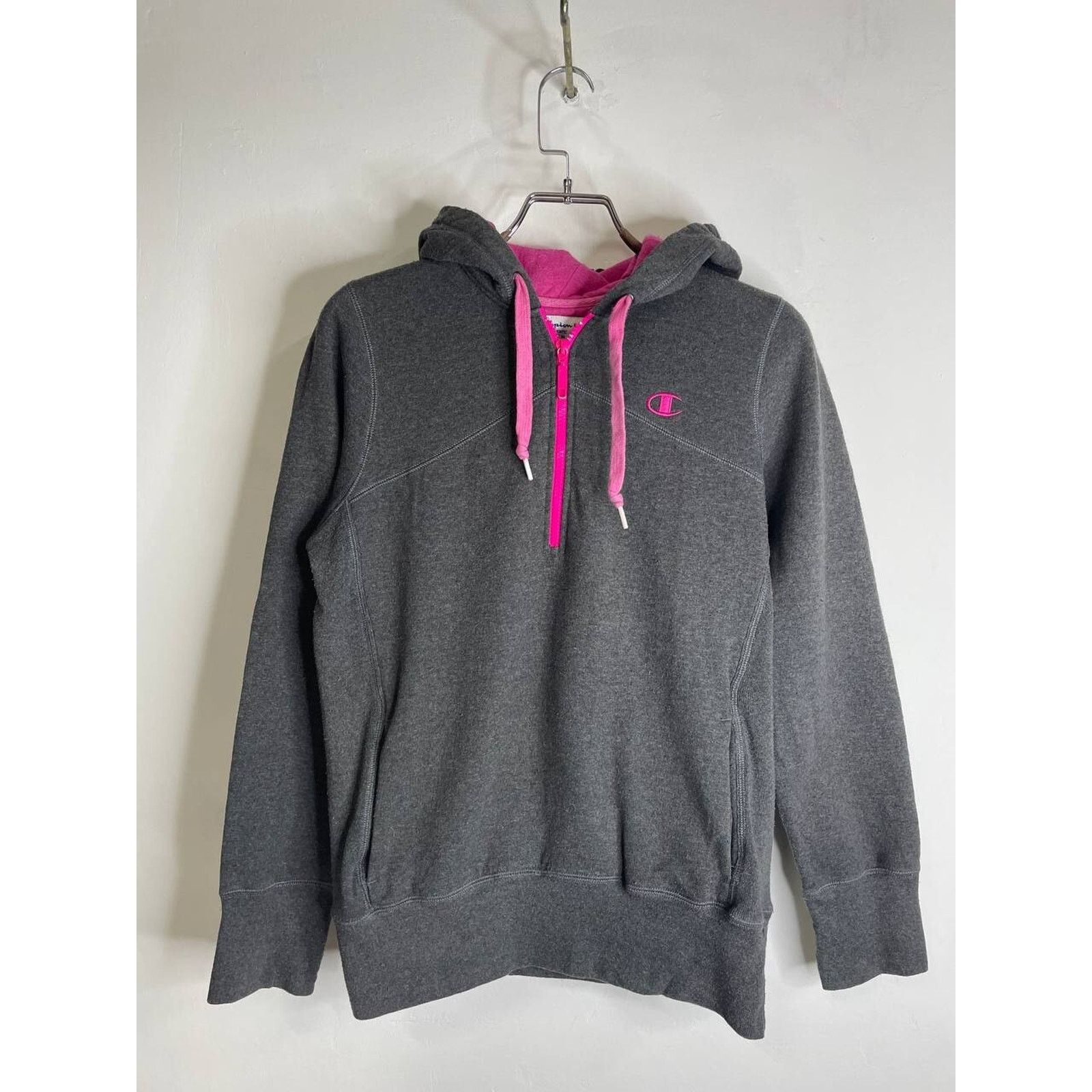 Champion × Vintage Vintage Champion Hoodie Half Zip Pullover Sweatshirt M Size M / US 6-8 / IT 42-44 - 1 Thumbnail