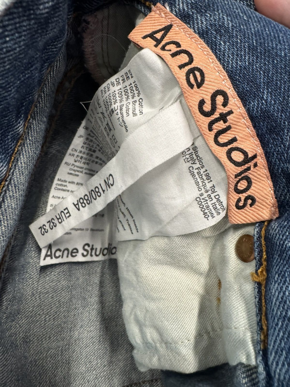 Acne Studios Acne Studios Belted Distressed Jeans Blue Size US 32 / EU 48 - 3 Thumbnail