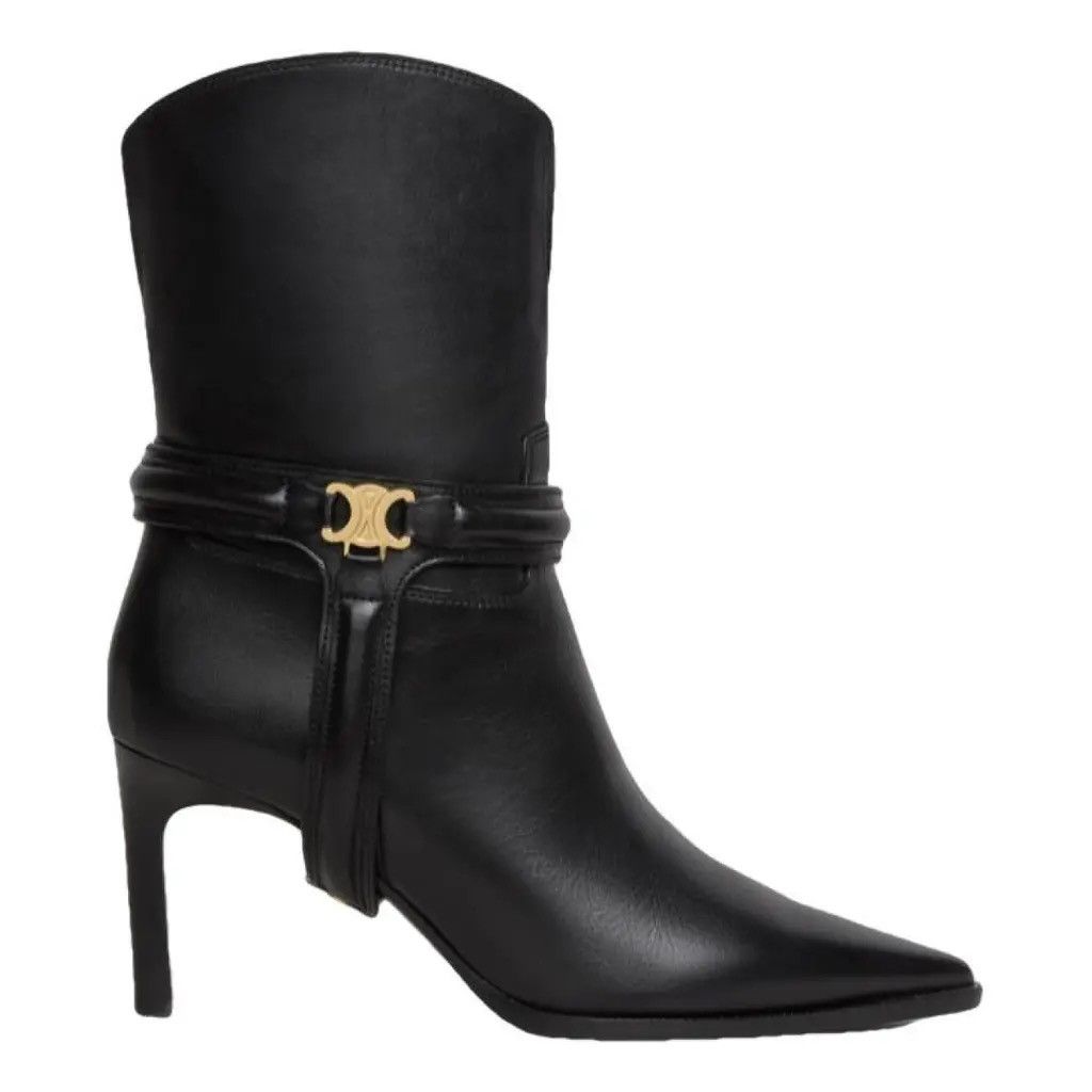 Celine Jodphur Leather Cruiser Boots Size US 4 / IT 34 - 1 Thumbnail