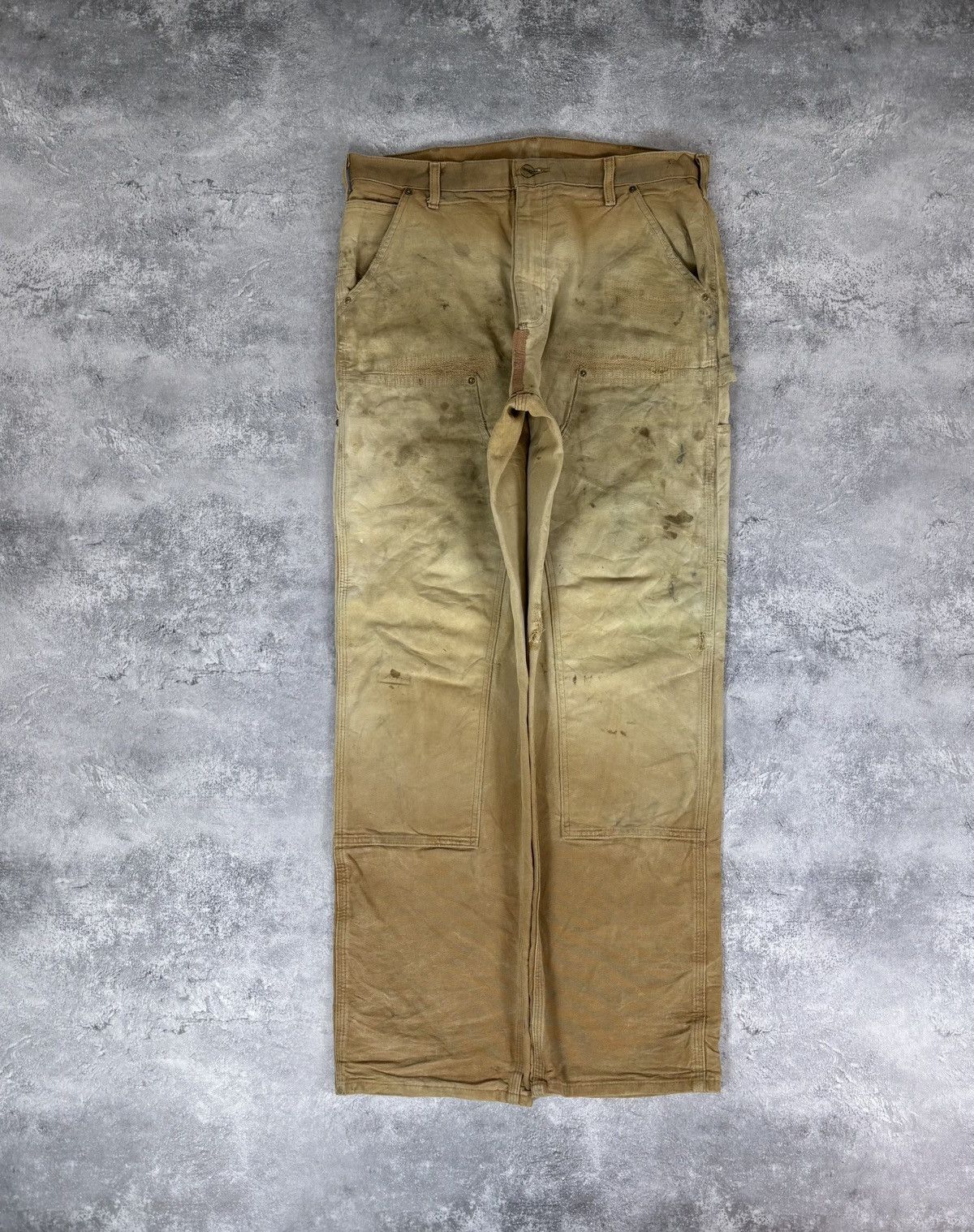 Carhartt Carhartt Men’s Double Knee Pants Jeans Faded USA Workwear Size US 36 / EU 52 - 1 Thumbnail