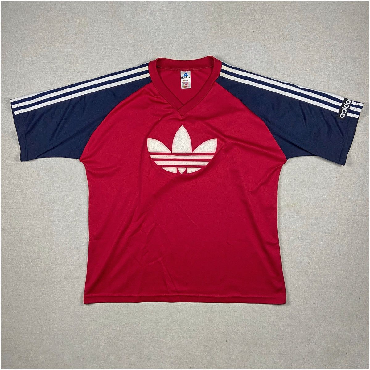 Adidas Vintage Adidas Trefoil Jersey – Made in England – Size L Size US L / EU 52-54 / 3 - 1 Thumbnail