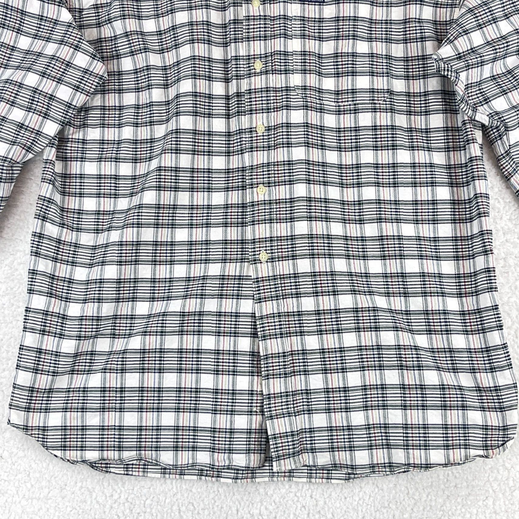 Chaps Chaps x Ralph Lauren Button-Down Shirt Mens XL White Plaid Long Sleeve Knit Shirt Size US XL / EU 56 / 4 - 5 Thumbnail