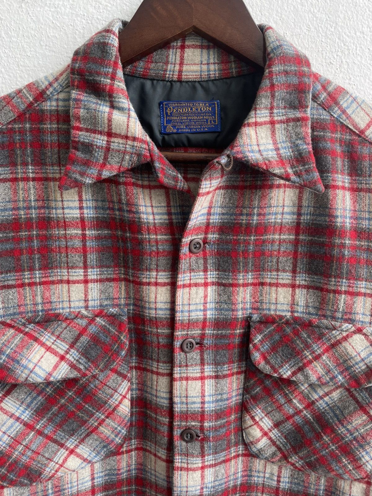 Pendleton Vintage 60's Pendleton Shadow Plaid Button Up Longsleeve Size US L / EU 52-54 / 3 - 3 Thumbnail