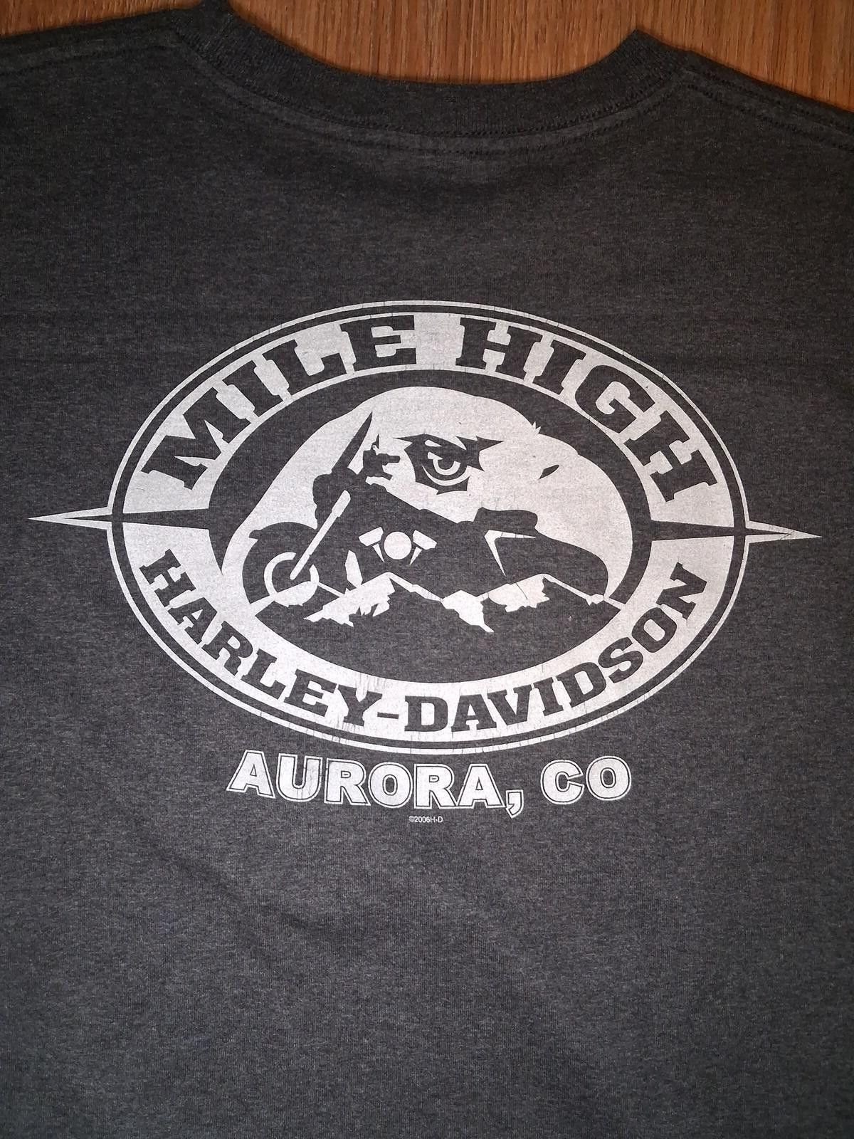 Harley Davidson Harley Davidson Logo Shirt Mens XL Gray Mile High Aurora CO Size US XL / EU 56 / 4 - 4 Thumbnail