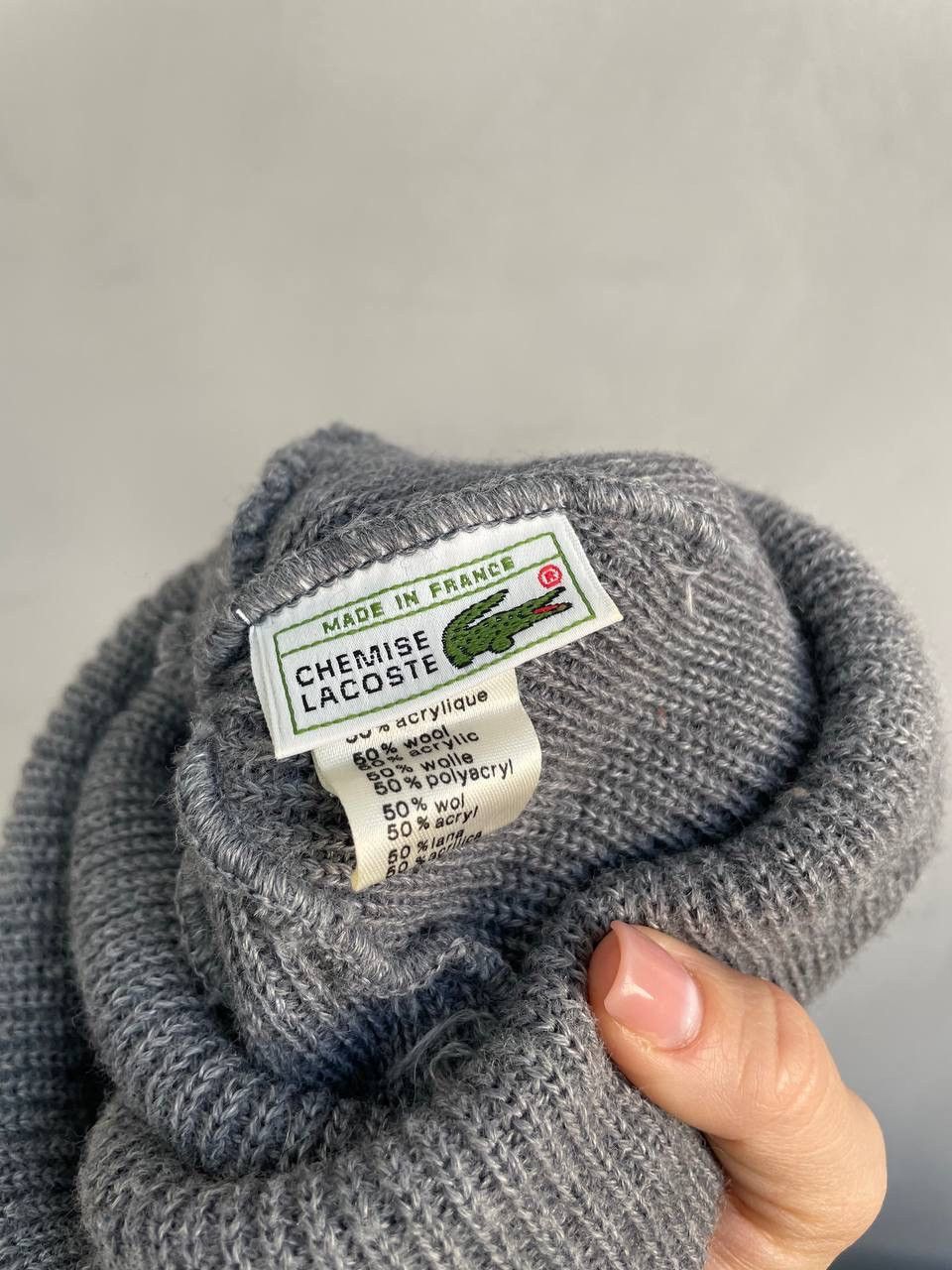 Lacoste × Vintage SALE💣💣 Lacoste Chemise Vintage Beanie hat Made in France I Size ONE SIZE - 4 Thumbnail