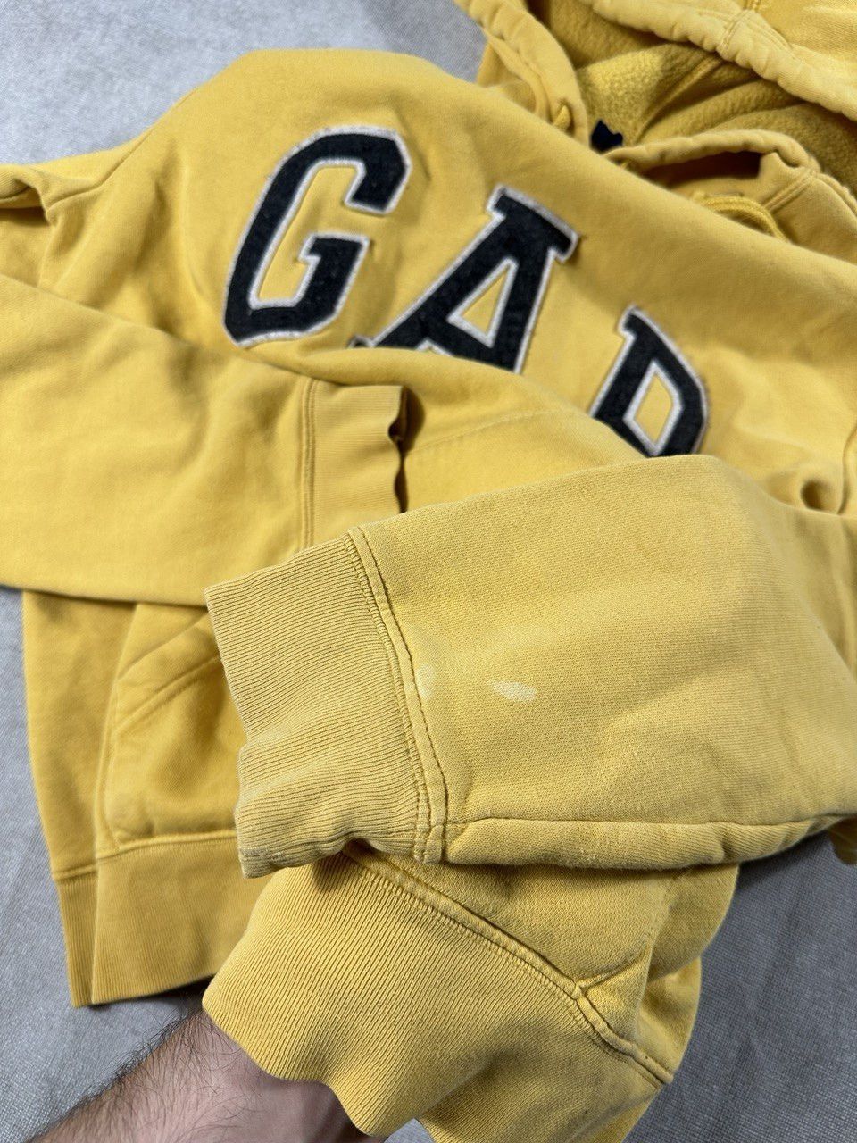 Gap Vintage Gap Classic Logo Hoodie Yellow Size US S / EU 44-46 / 1 - 5 Thumbnail